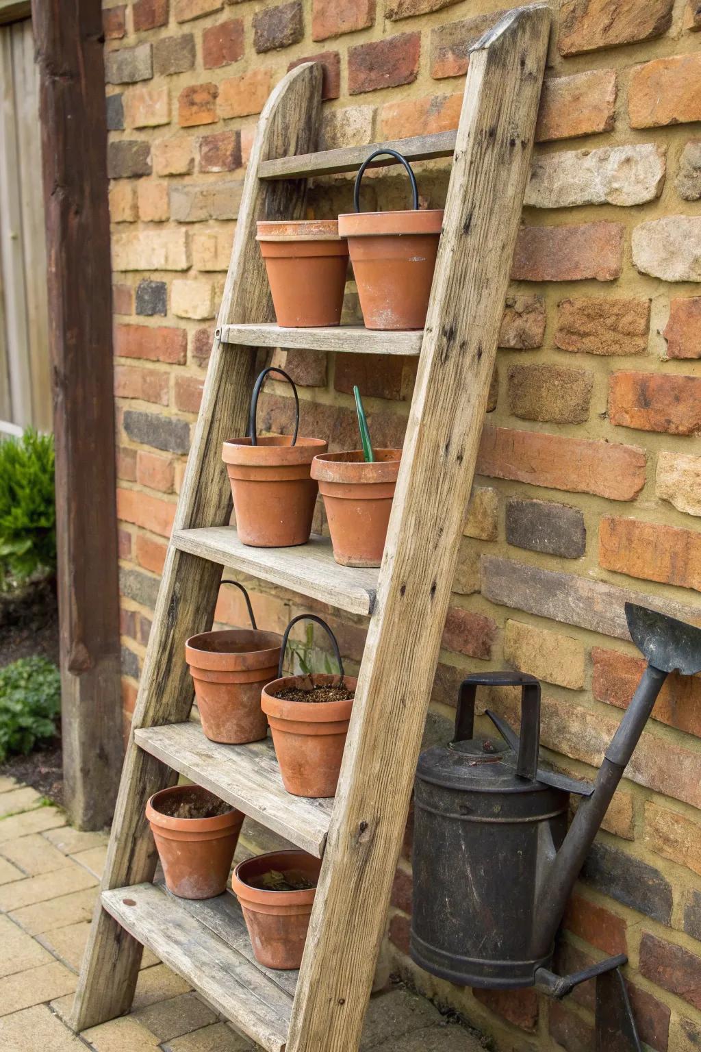 Transform your ladder into a masterpiece of rustic charm and functionality. #CraftsmanStyle