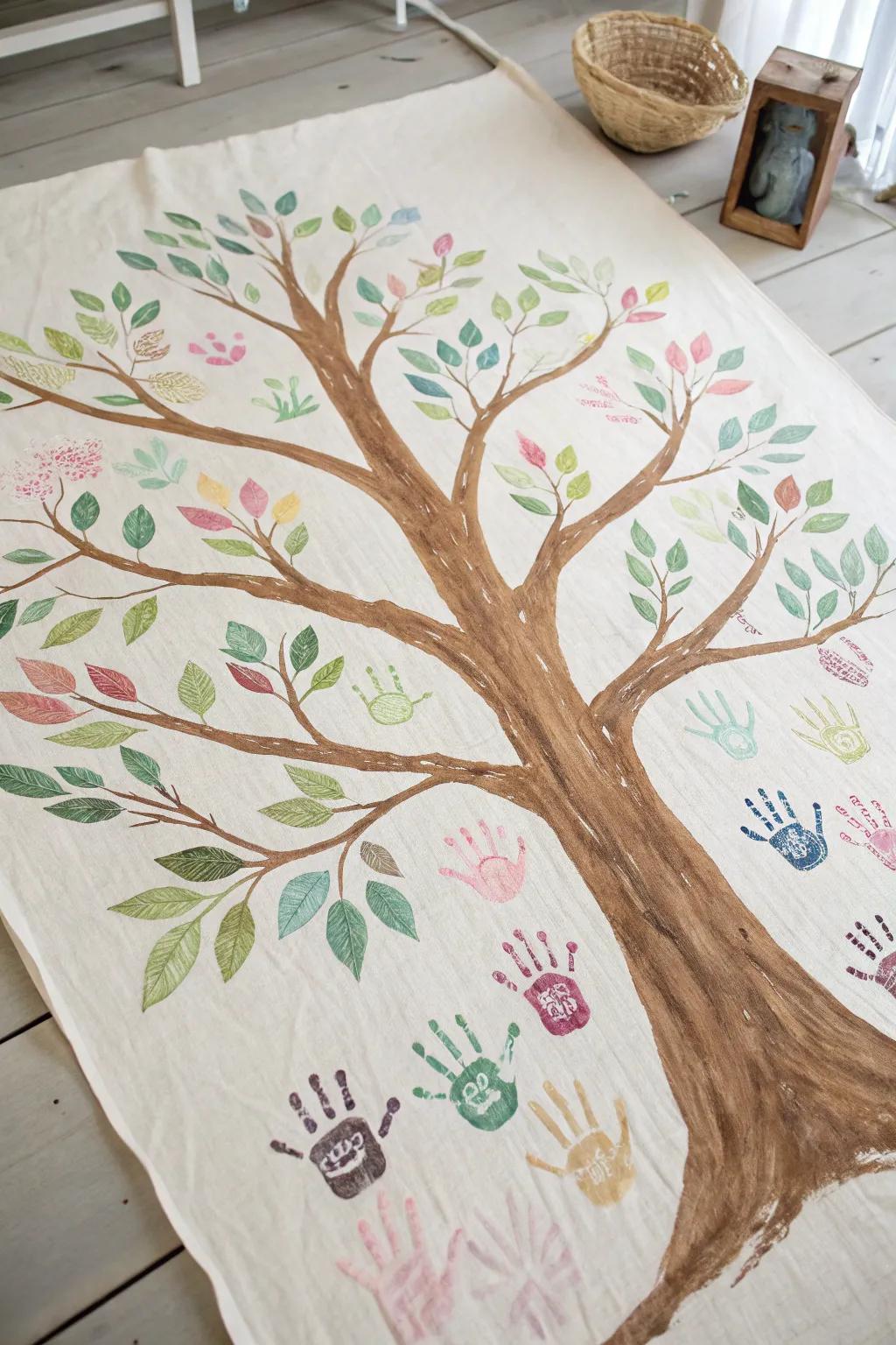Capture the essence of family with a handprint tree—a simple, heartfelt project that grows with love.