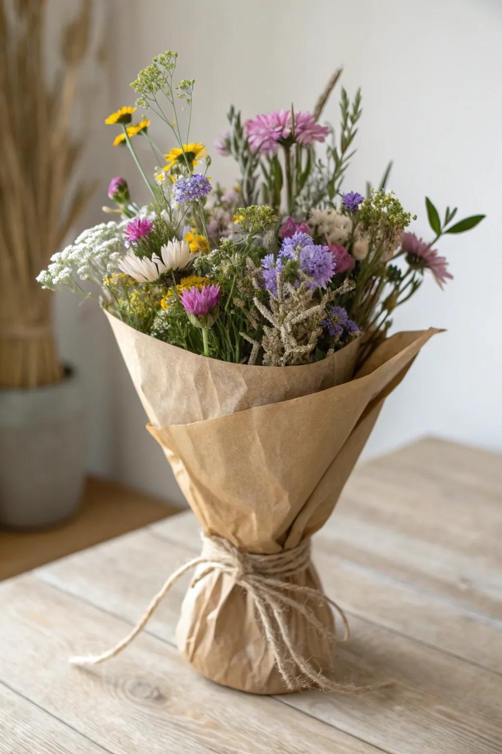 Deliver joy anonymously with a handcrafted bouquet, the perfect blend of simplicity and beauty.