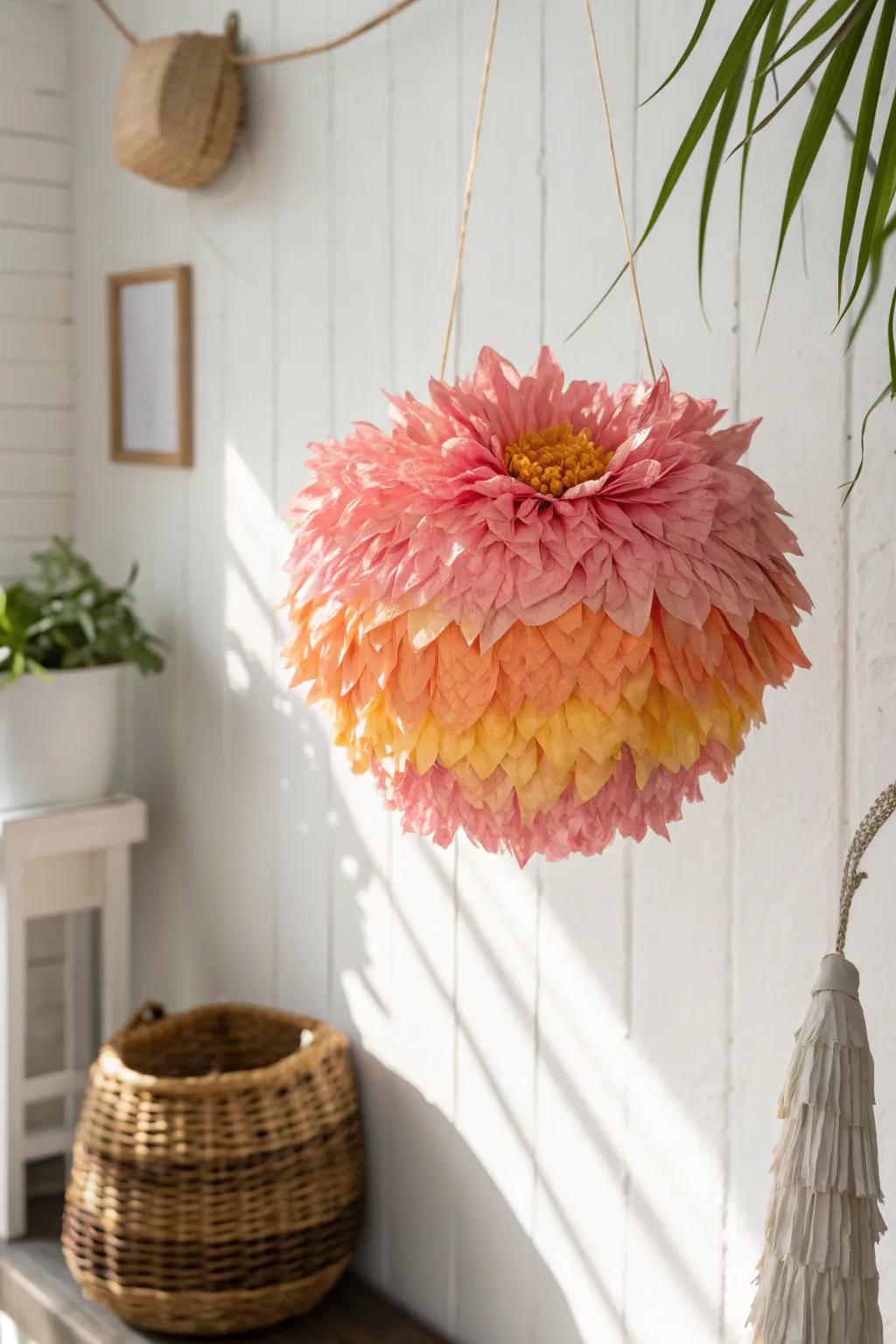 Add a burst of color with a Zinnia Zest Pinata—where vibrant hues meet minimalist elegance.