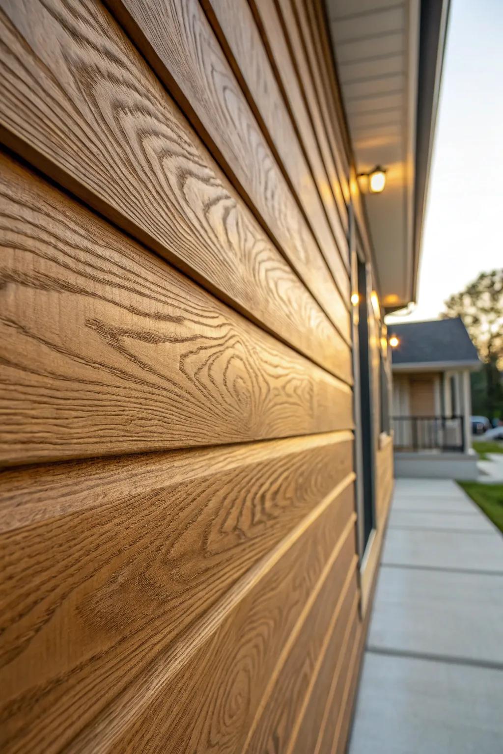 Enhance your garage with the timeless elegance and durability of engineered wood siding.
