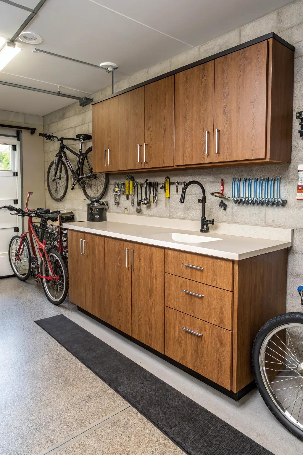 Tailor your space with custom cabinetry.