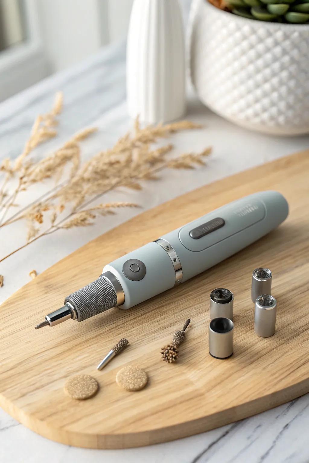 Effortlessly elevate your DIY projects with this versatile rotary tool, the perfect blend of functionality and minimalist design.