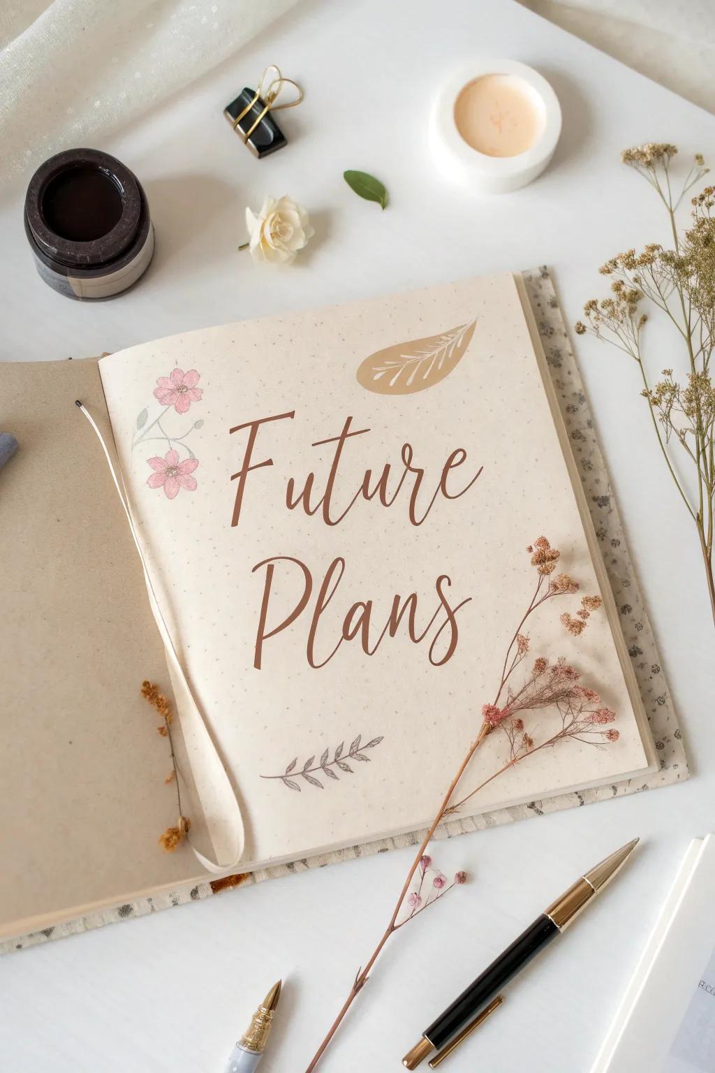 Capture the next chapter with a thoughtful 'Future Plans' page. 🌿📜✨ #GraduationScrapbook #MinimalistDesign #FuturePlans