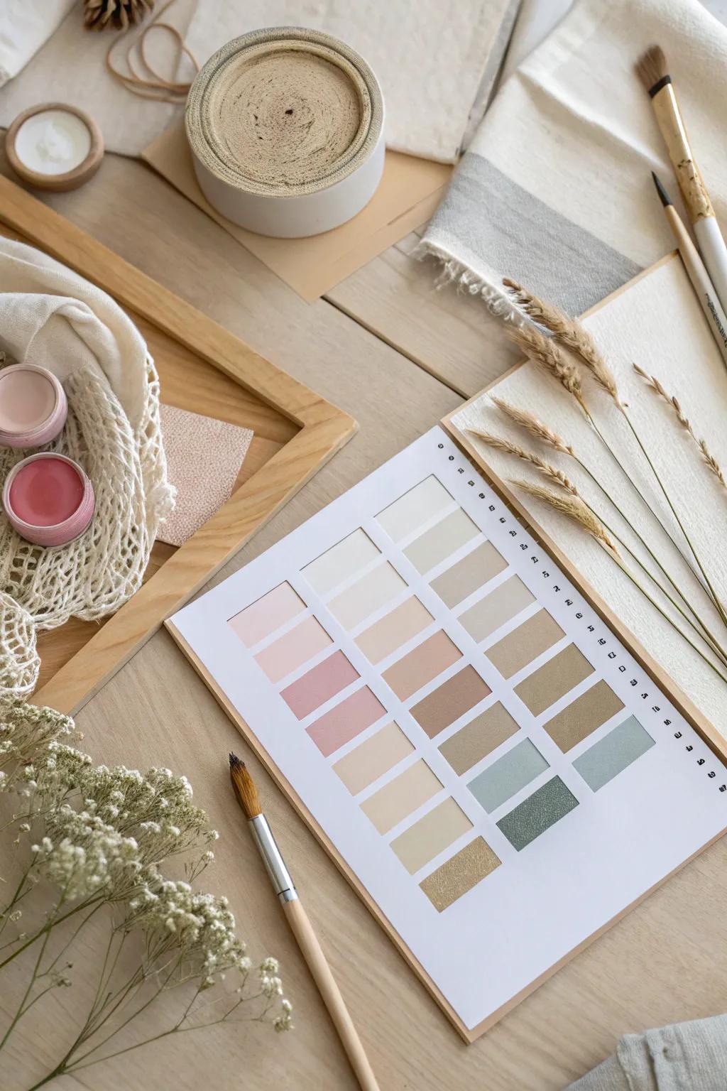 Create your artistic journey: A serene mood board to inspire your next painting adventure.