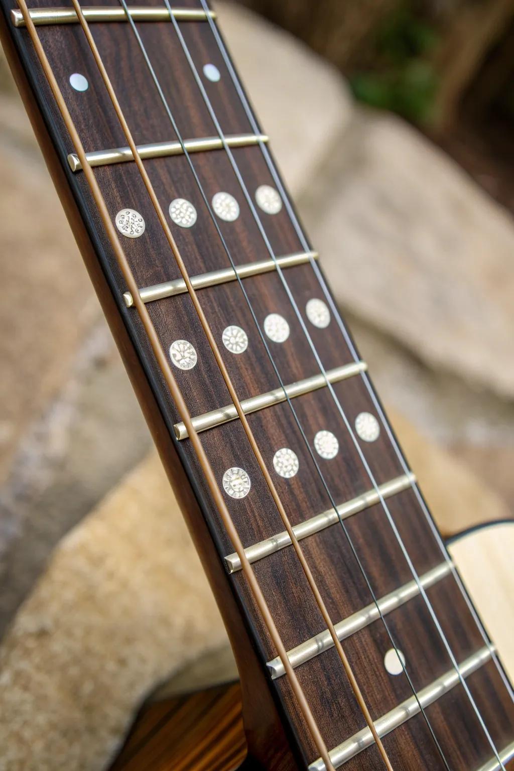 Elegance in Simplicity: Discover the subtle beauty of minimalist dot inlays.