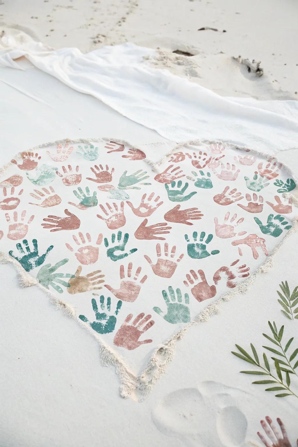A heartful embrace of family love in every handprint.