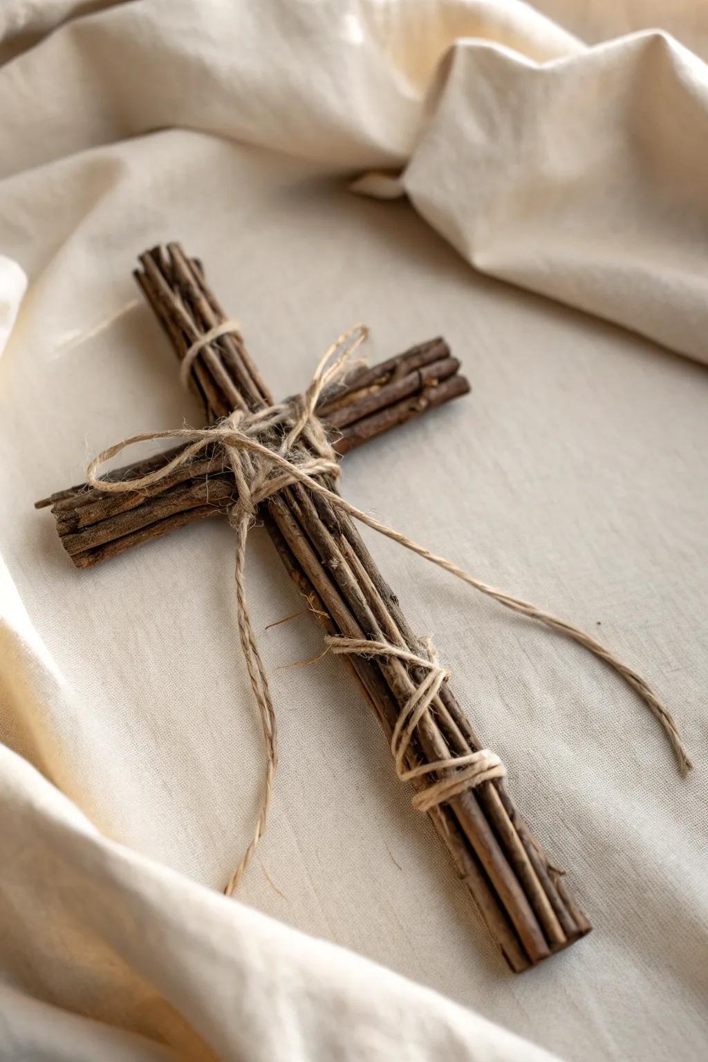 Embrace simplicity and nature with this elegant twig cross, a perfect blend of minimalist and boho charm.