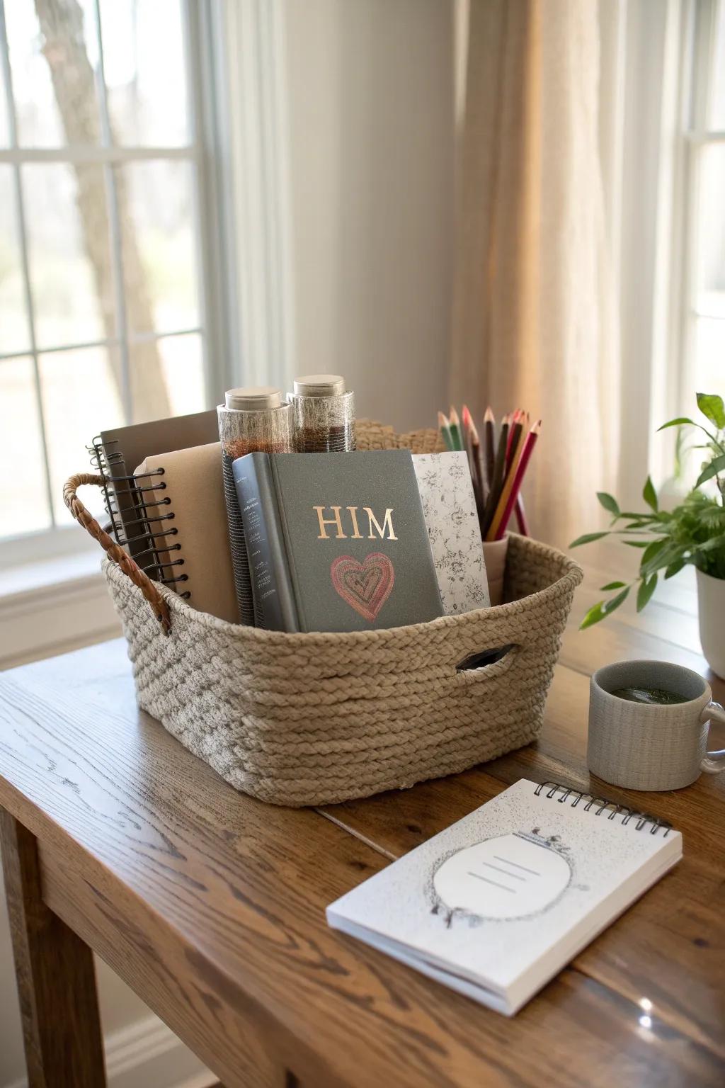 Unleash creativity this Valentine's Day with an art-inspired basket filled with essentials for the artist at heart. 🎨✨ #ValentinesGift #CreativeLove
