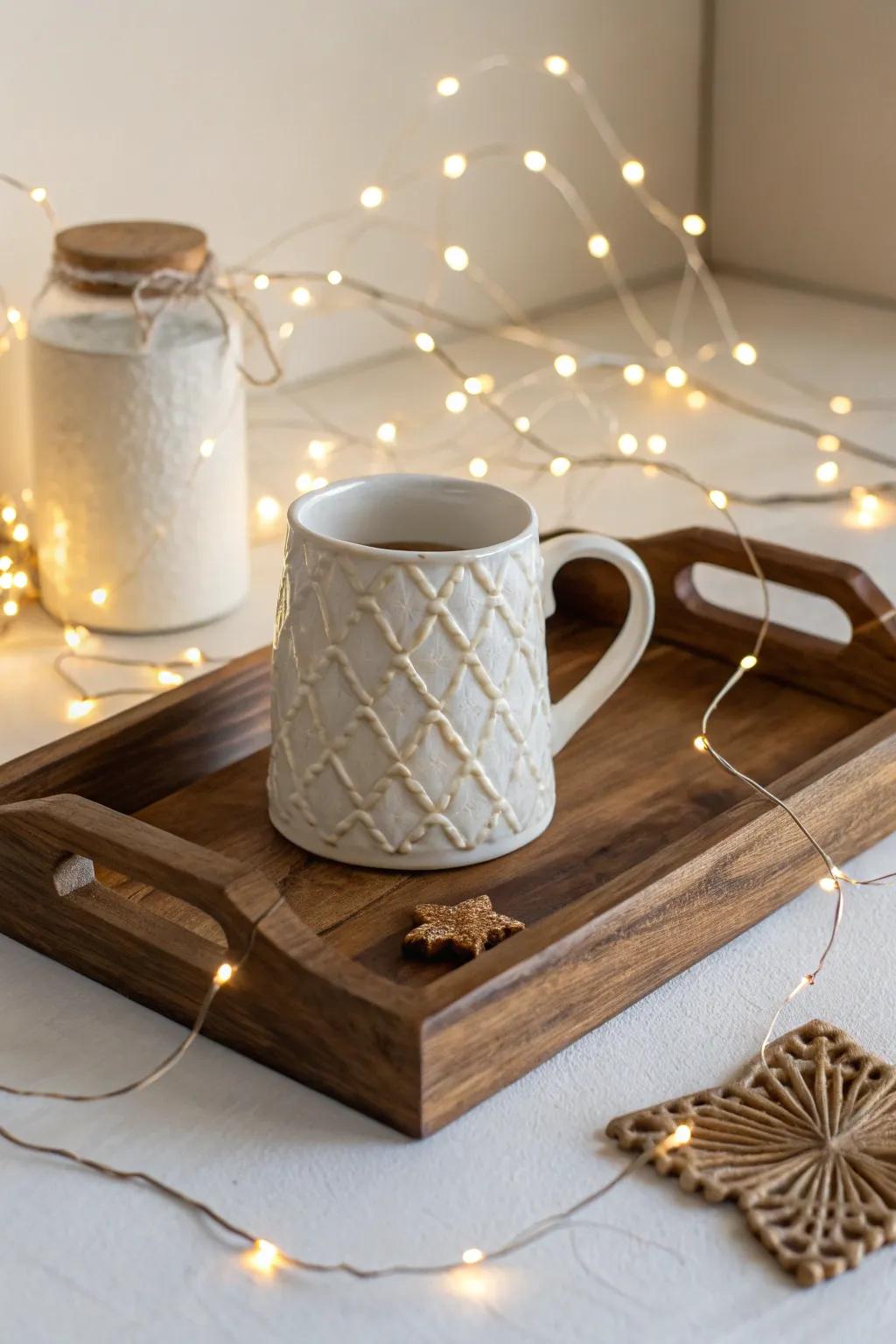 Cozy up with a touch of warmth: A minimalist hot chocolate moment.