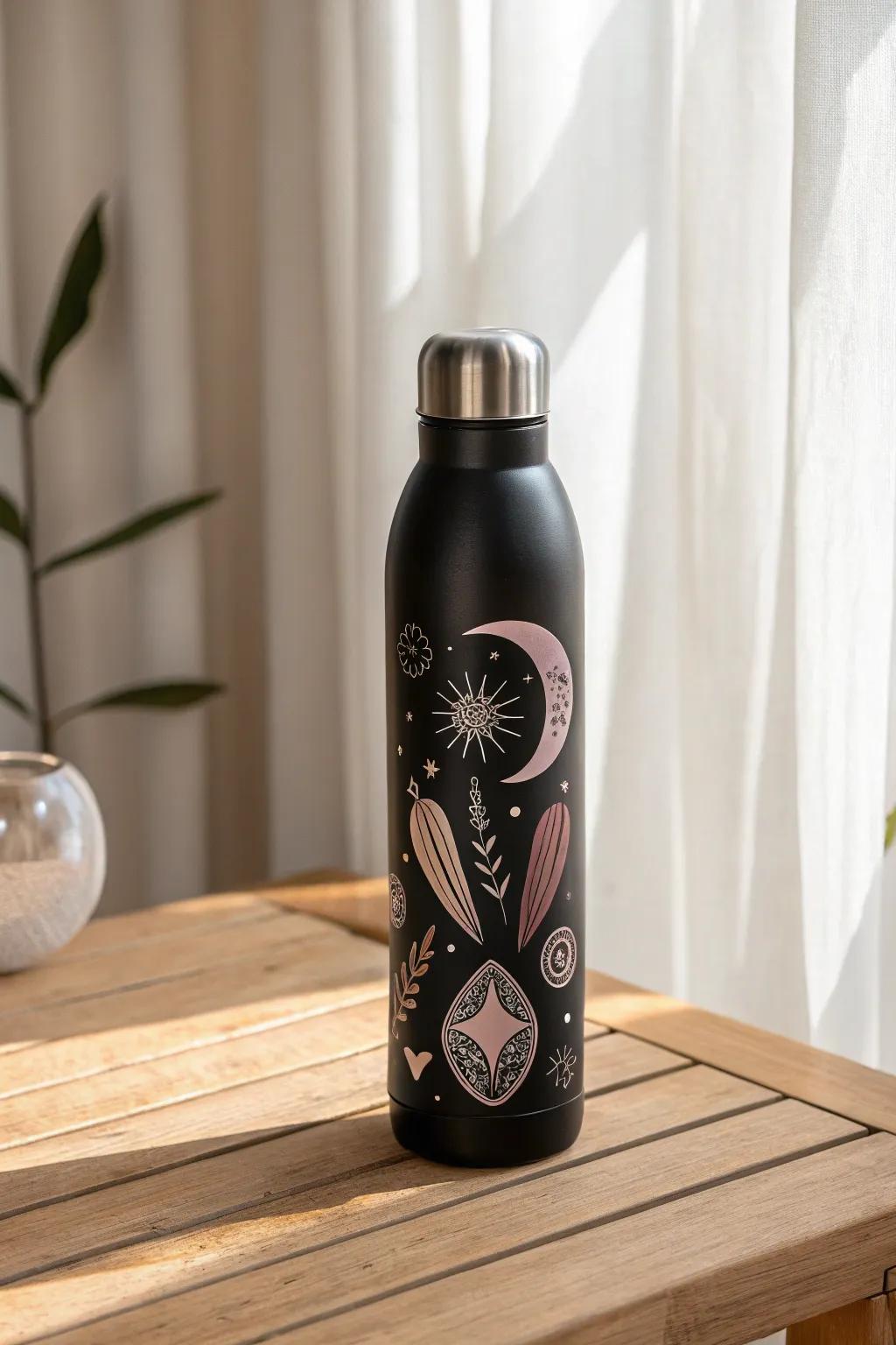 Transform your water bottle into a chic sticker showcase and start conversations wherever you go!