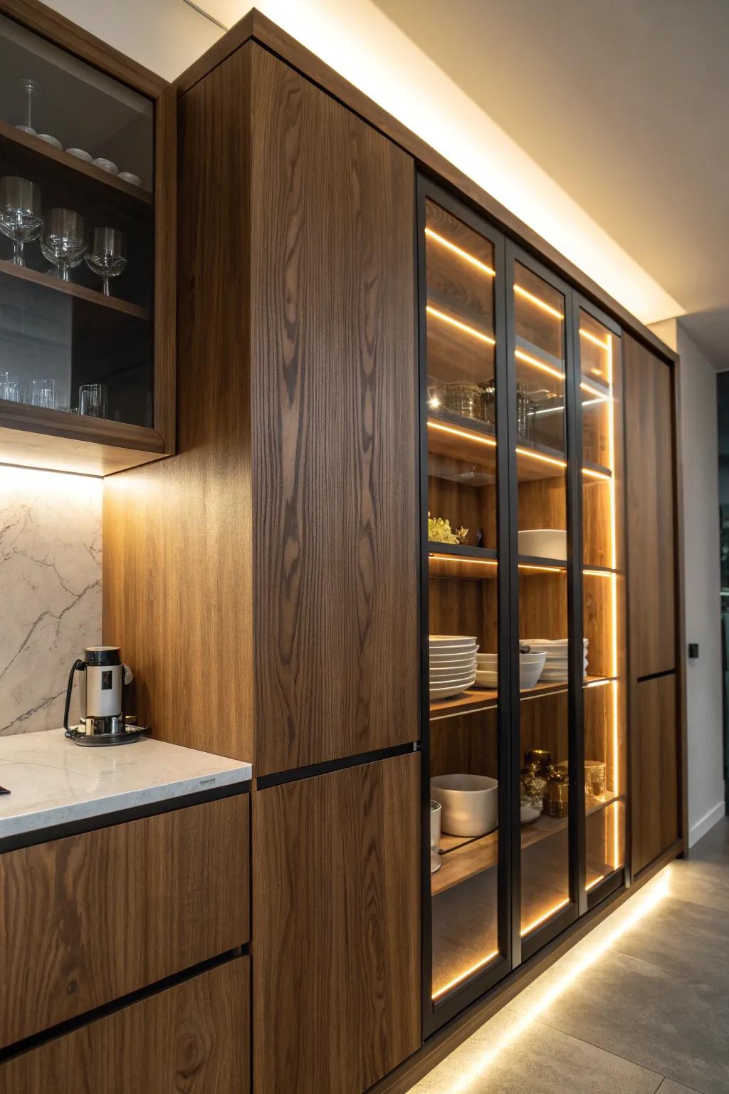 Illuminate Your Space: Elevate your kitchen with stylish undercabinet lighting that showcases exquisite craftsmanship.