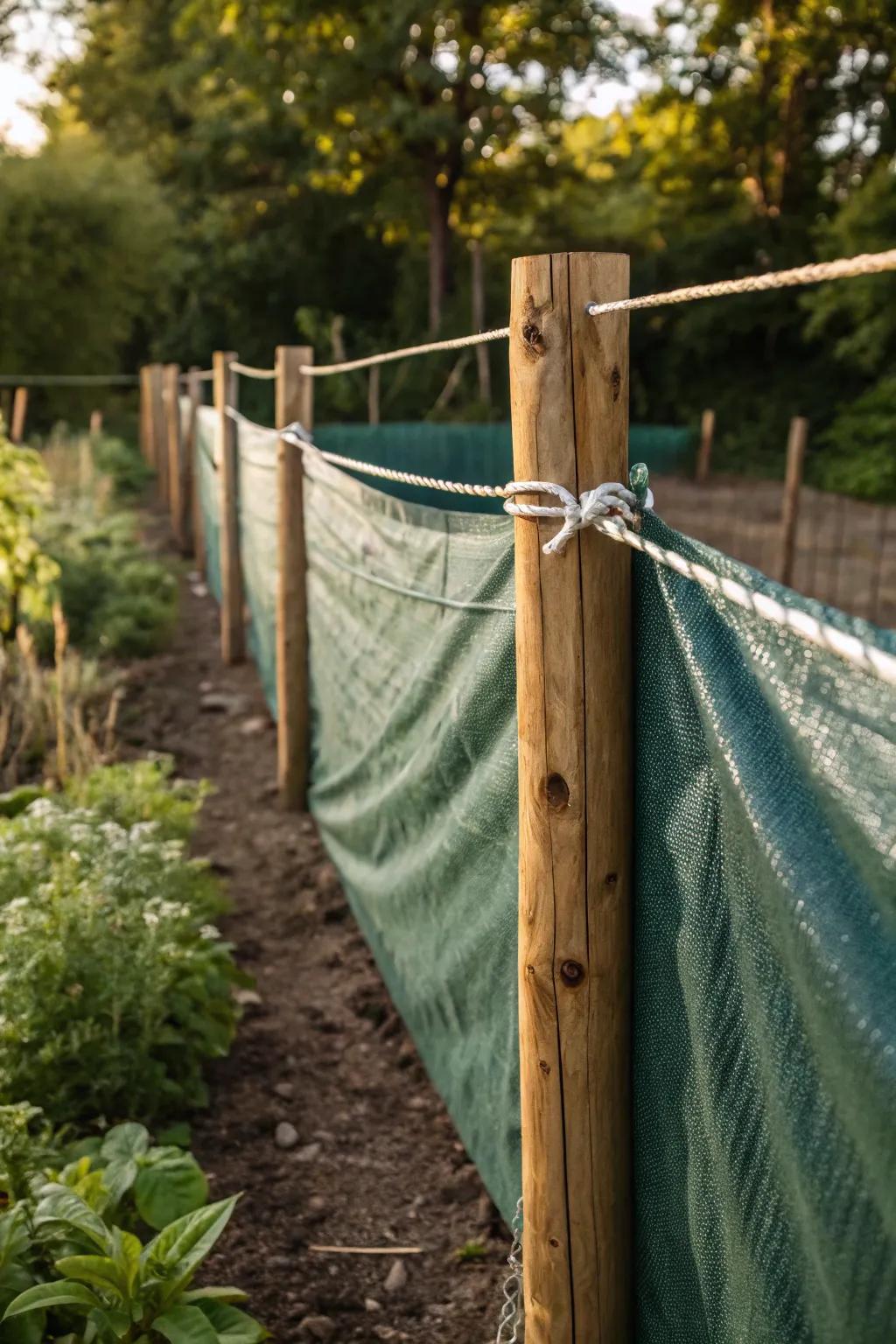 Craftsmanship meets functionality: A stylish, budget-friendly tarp fence.