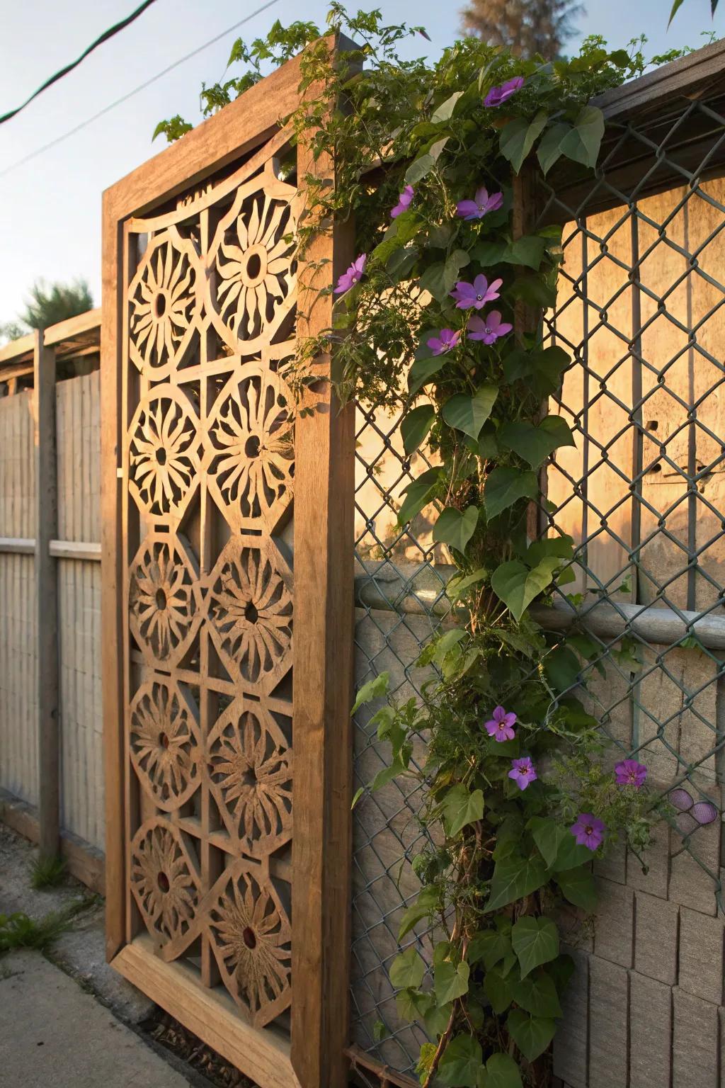 Transform your fence with classic charm using elegant lattice panels.