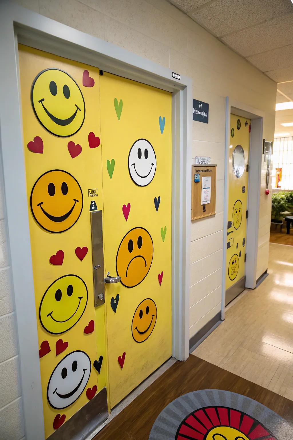 Emoji faces add playful and relatable expressions of kindness.
