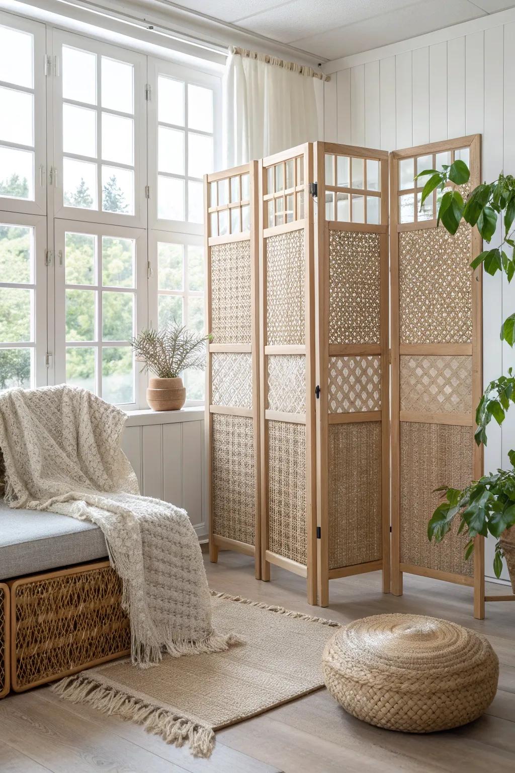 Embrace versatility with these elegantly crafted convertible lattice panels. Perfect for adjusting your privacy with style.