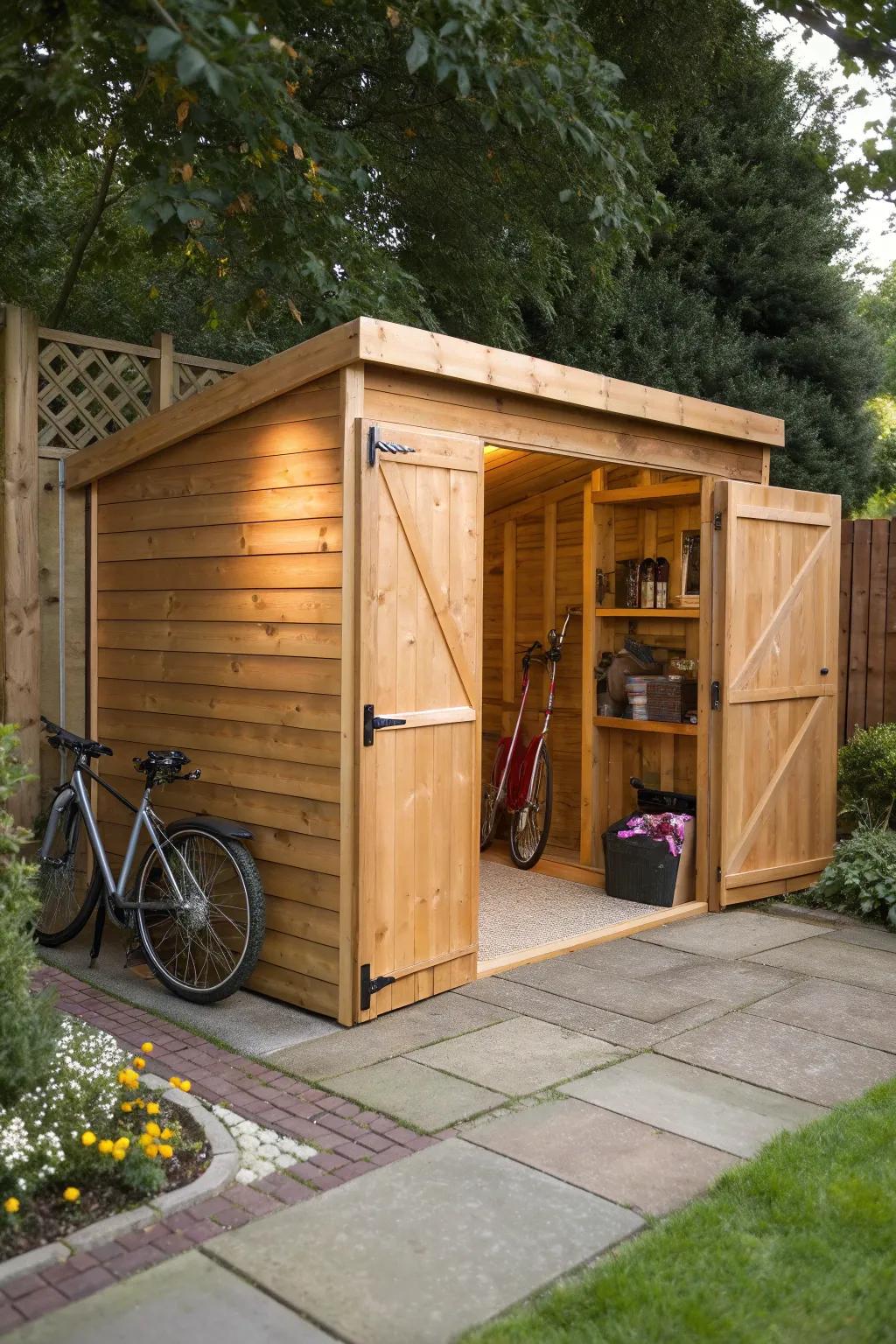 Elevate your outdoor space with a crafted lean-to shed, blending style and functionality for year-round storage.