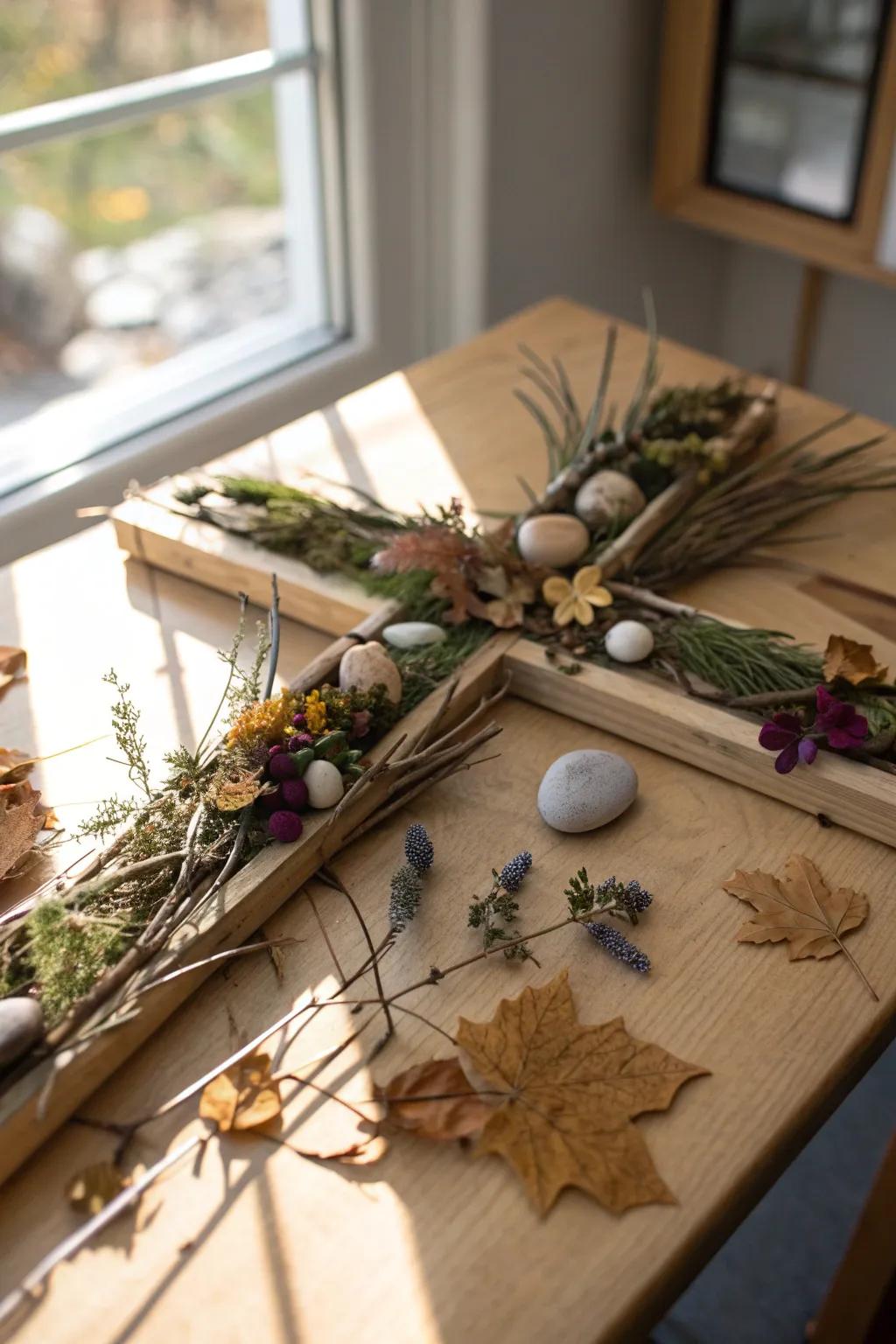 Celebrate the beauty of nature and reflection with this serene Lenten collage.