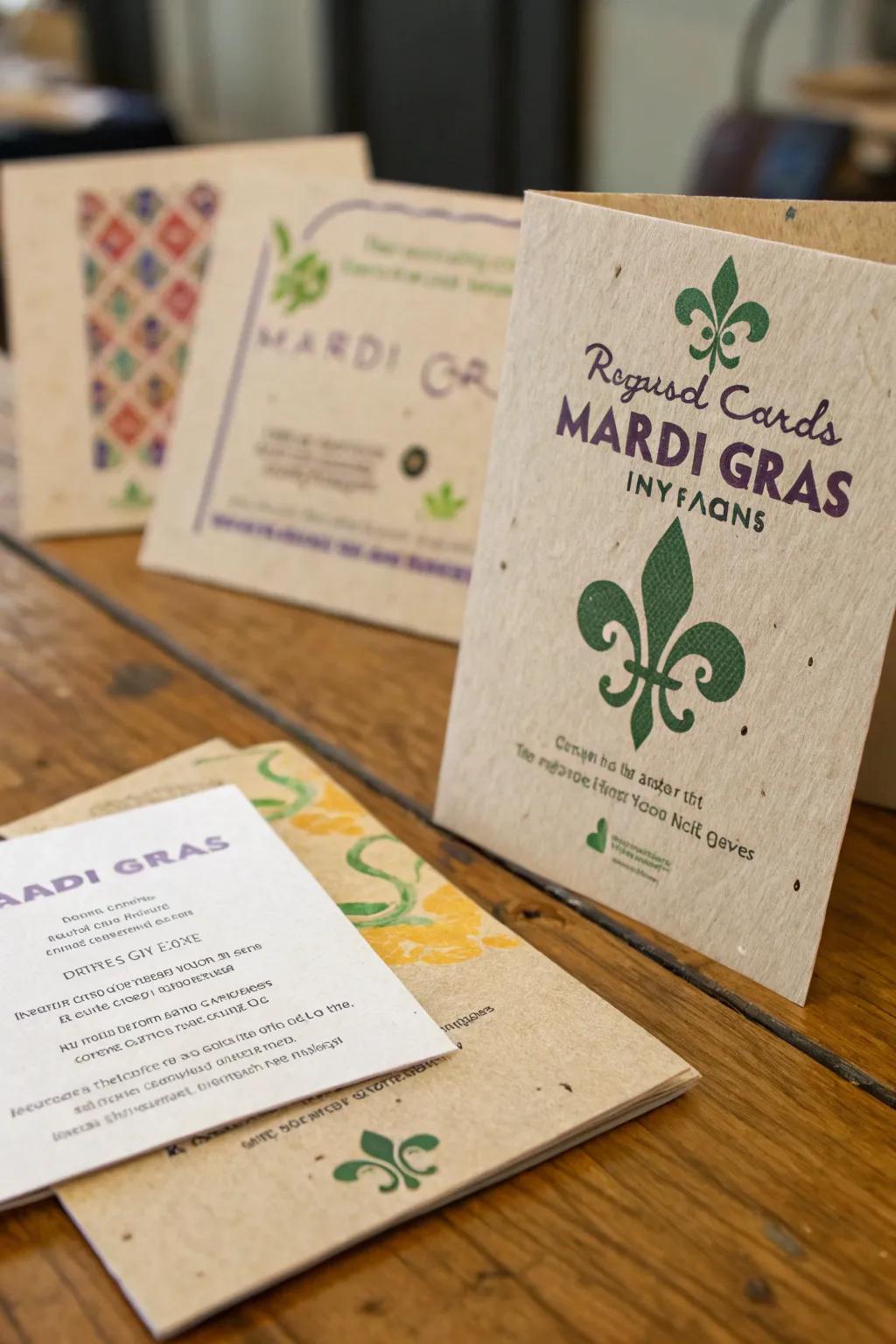 Eco-friendly invitations offer a chic and sustainable choice.