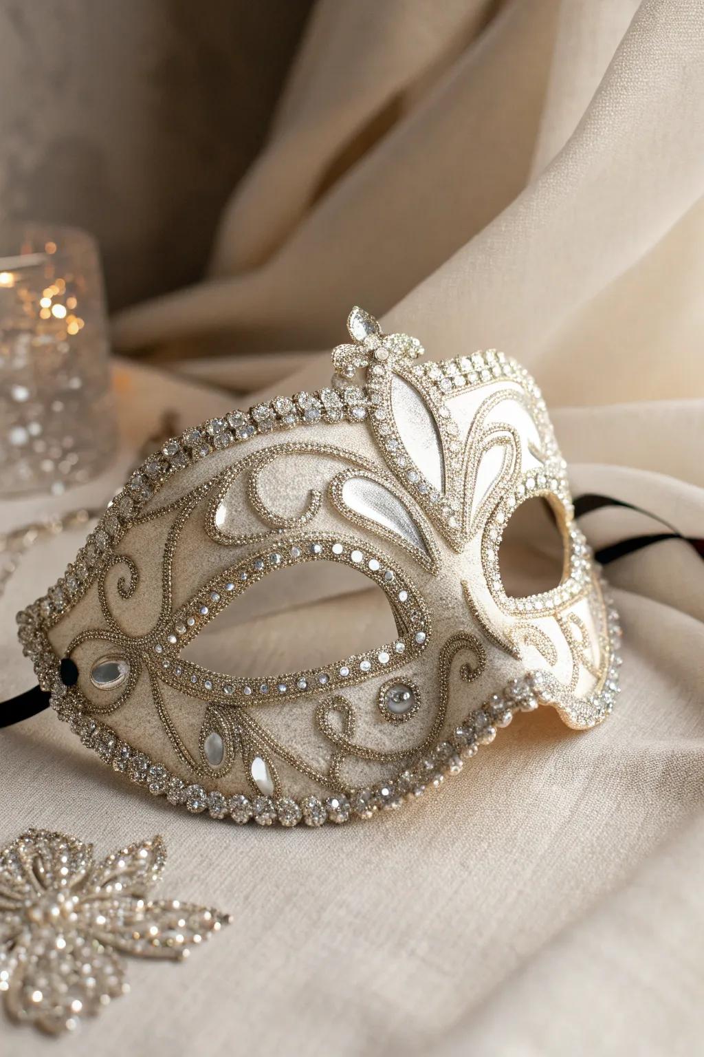 Transform your mask into a dazzling piece of art with gem embellishments. Shine bright with every wear!