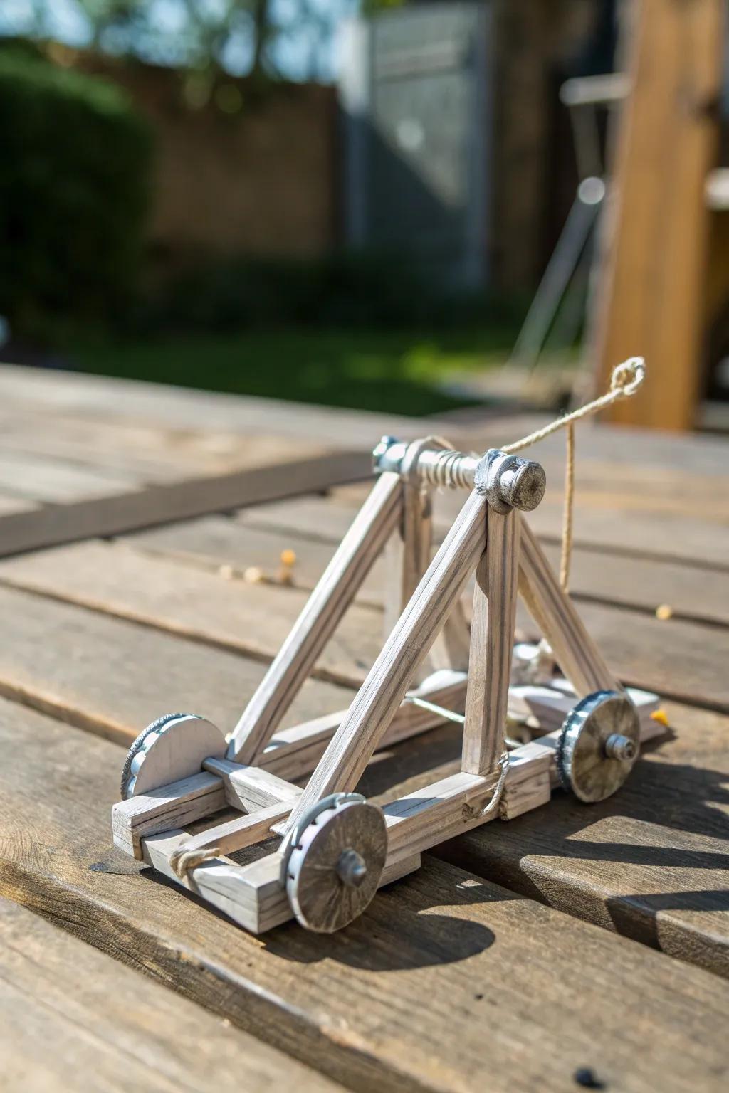 Unleash your creativity: A paper clip transformed into a mini catapult masterpiece.