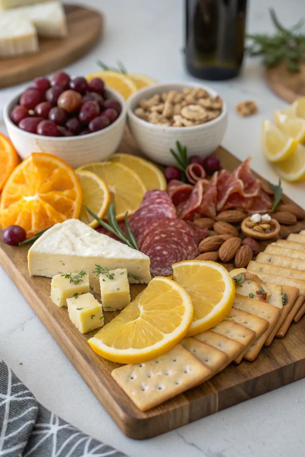 Citrus slices add a refreshing zest and vibrant color.