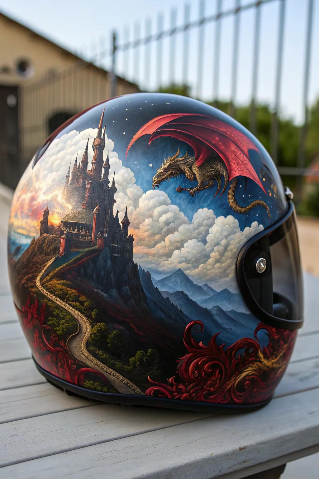 Unleash your imagination with a helmet that tells a story beyond the ordinary.
