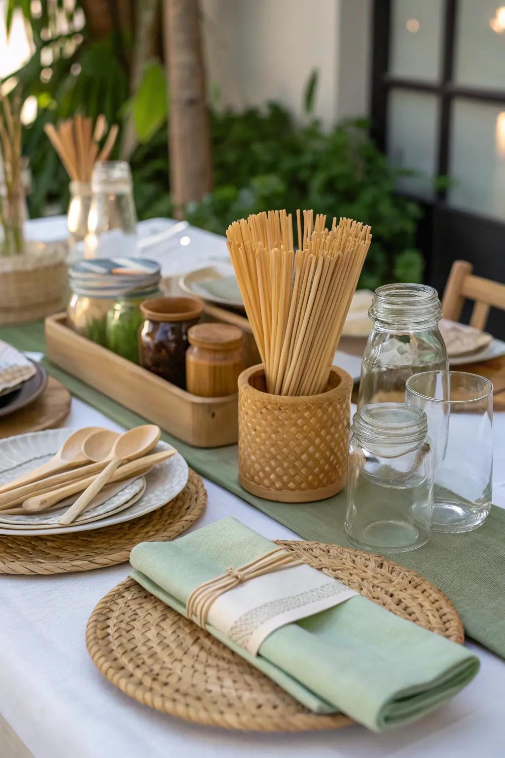 Eco-friendly choices add sustainability to elegance.