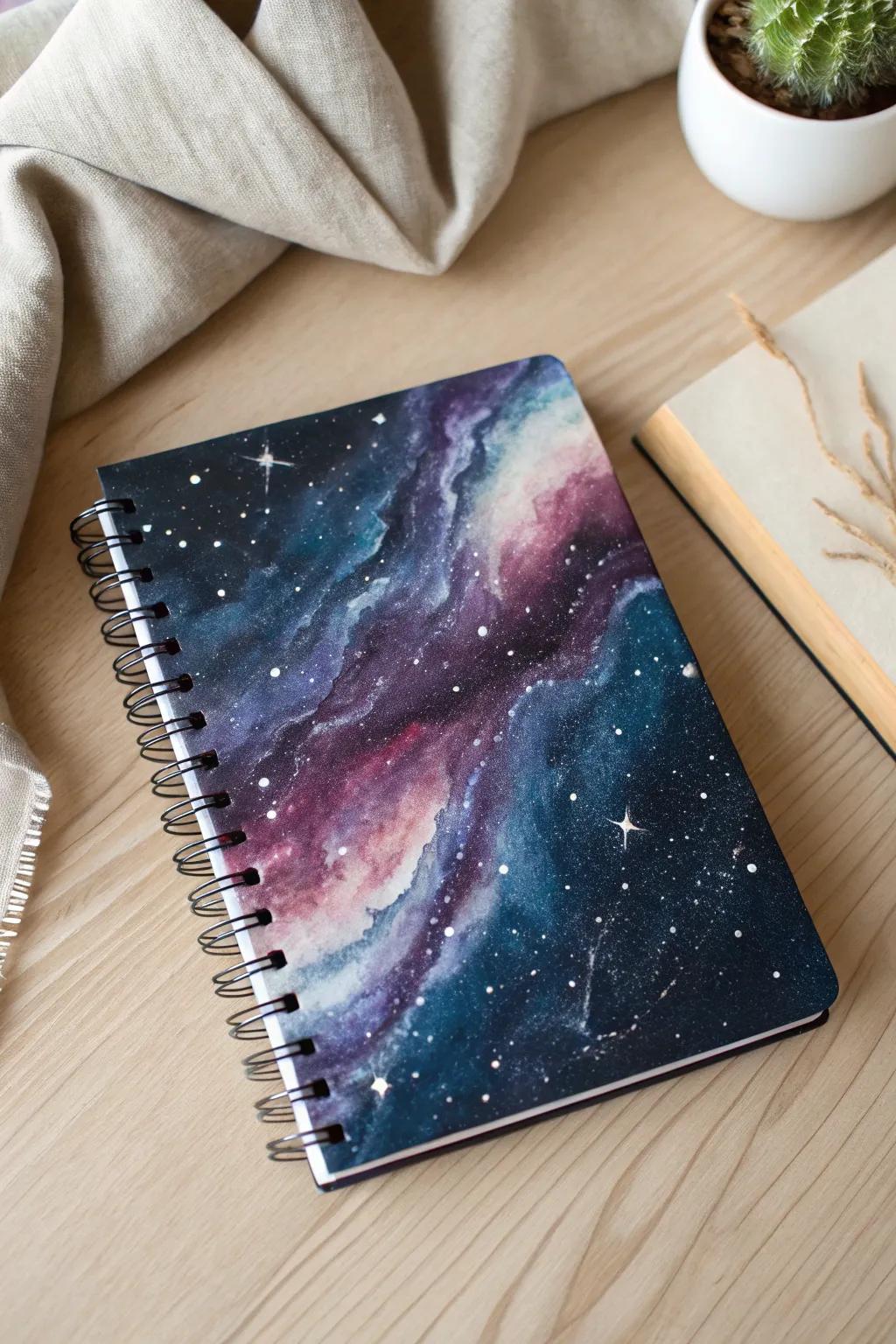 Embark on a cosmic journey with every note. 🌌✨ #GalaxyNotebook #ScandiBohoStyle