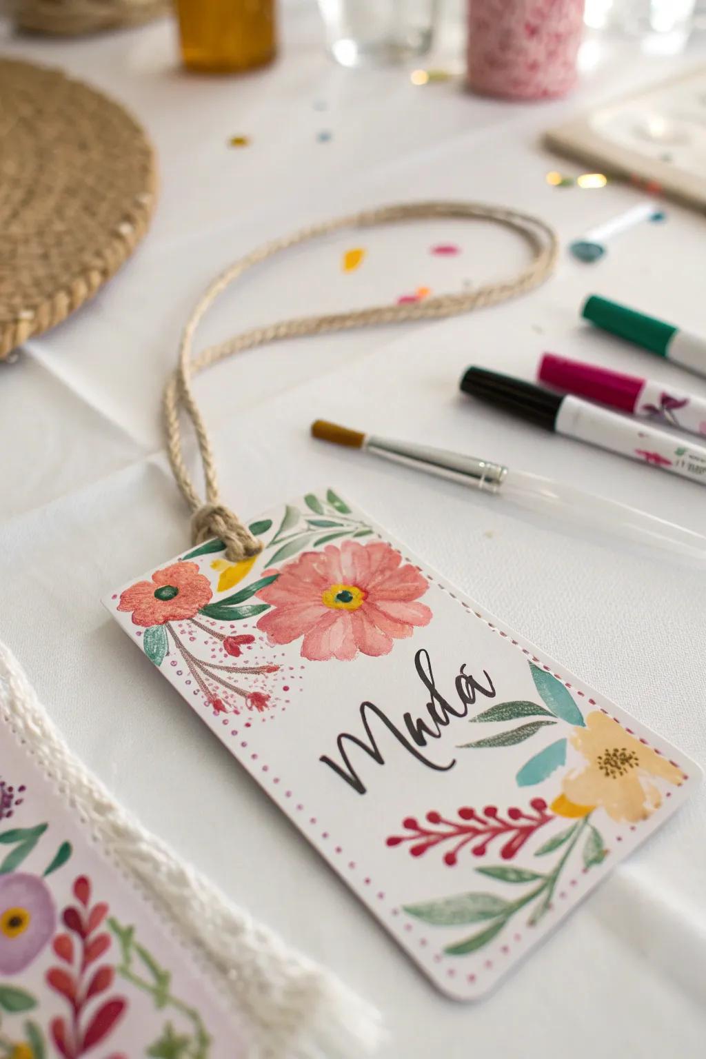 Unleash creativity with personalized name tags at your next tween paint party!