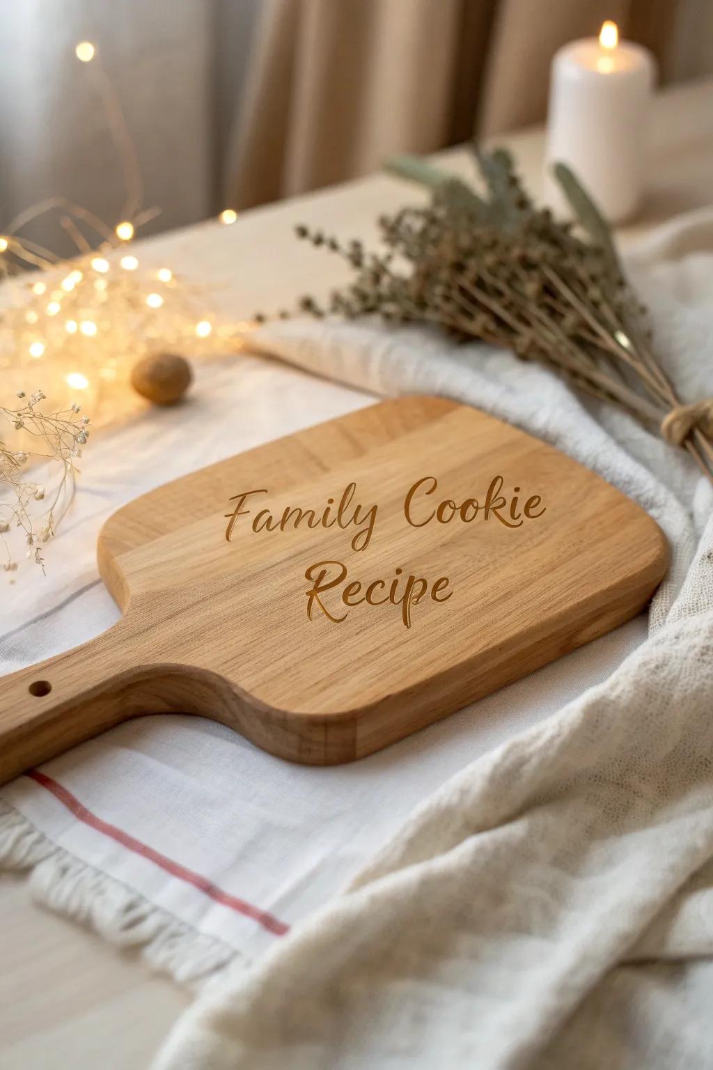 Preserve cherished memories with a personalized touch—engrave your favorite family recipe onto a cutting board and bring warmth to your kitchen.