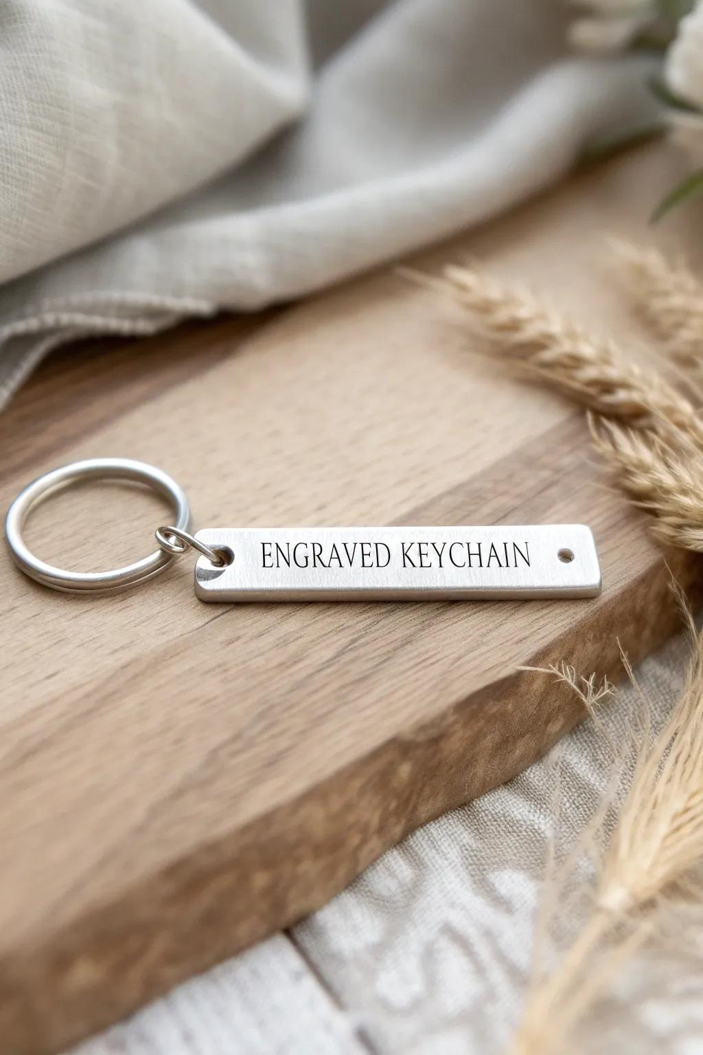 A timeless keepsake: Engraved keychains that tell your unique story.