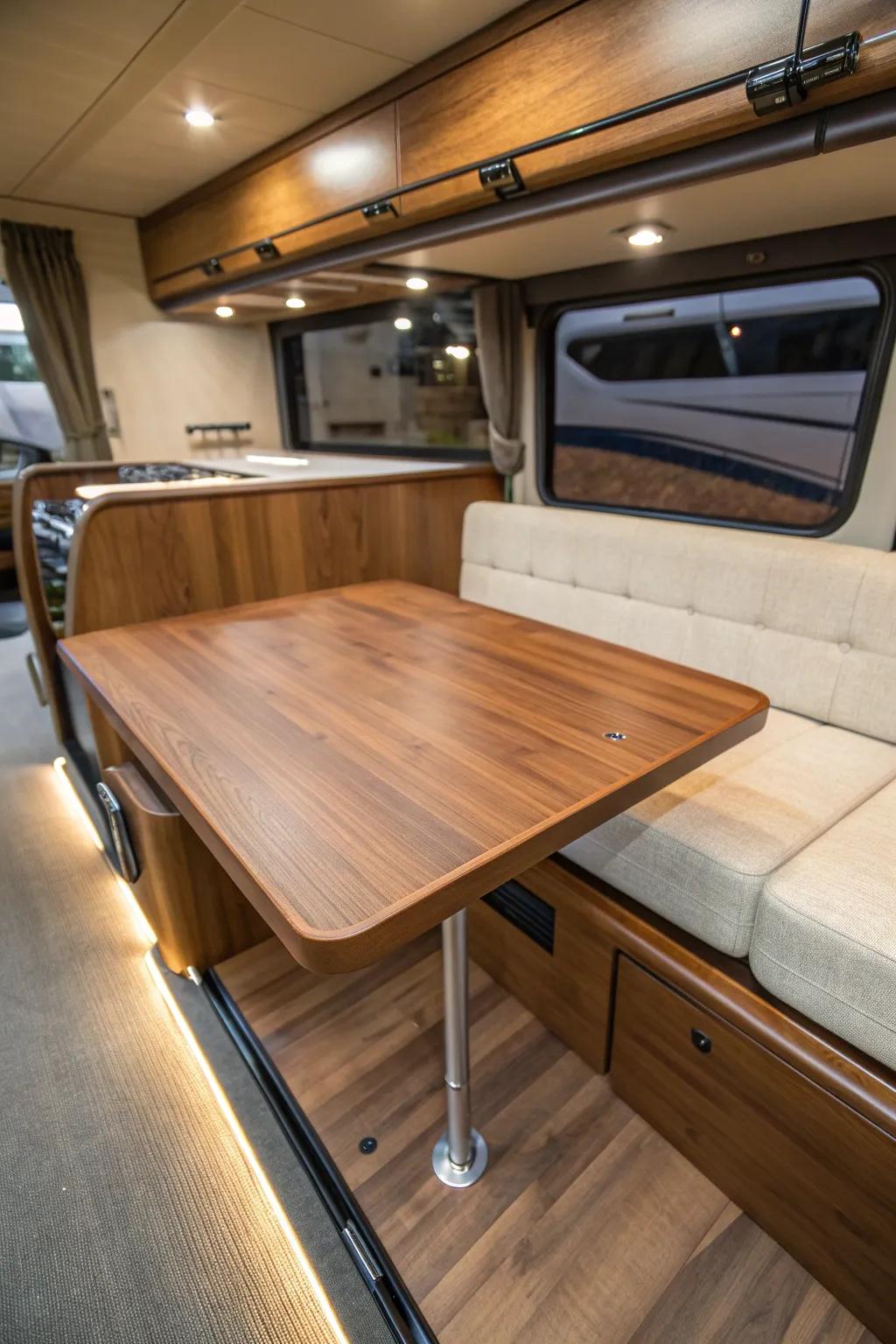 Experience the art of multifunctional design: transform your camper with style and efficiency.