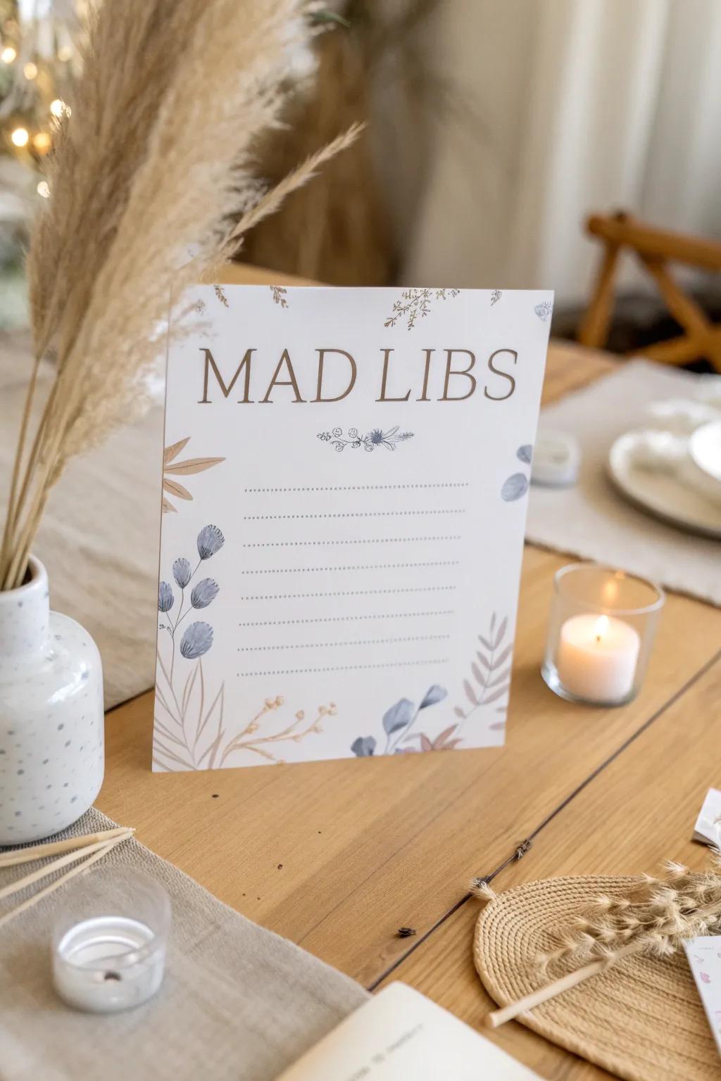 Add a whimsical twist to your greetings with our interactive Mad Libs postcards!
