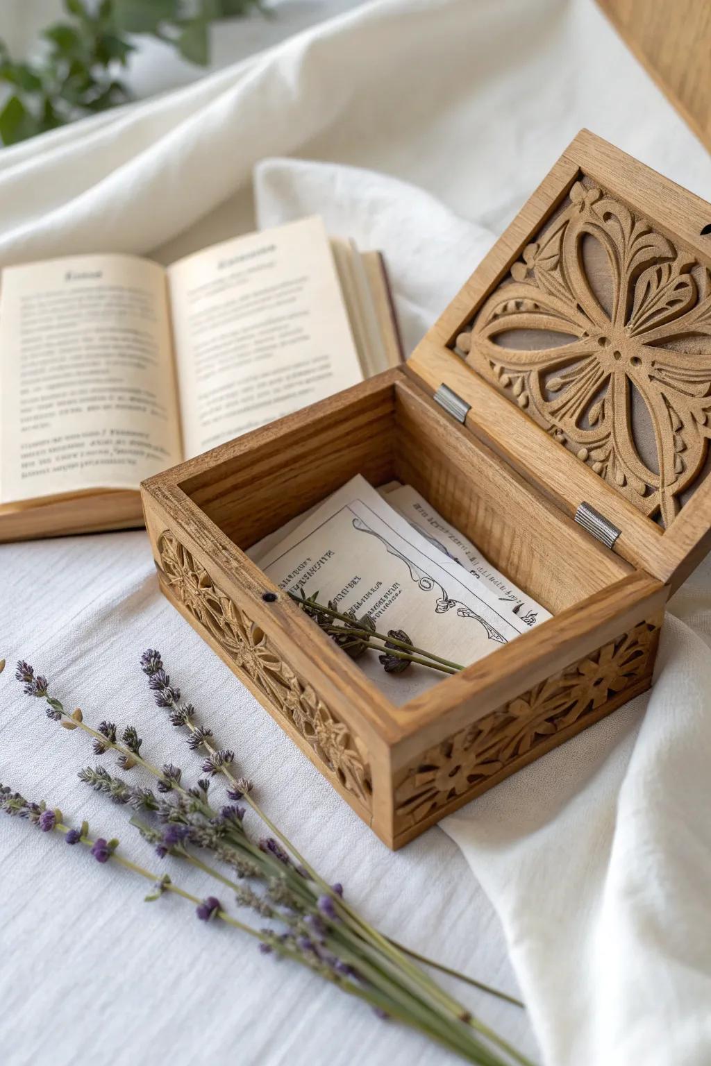 A heartfelt touch of encouragement captured in a handcrafted prayer box.