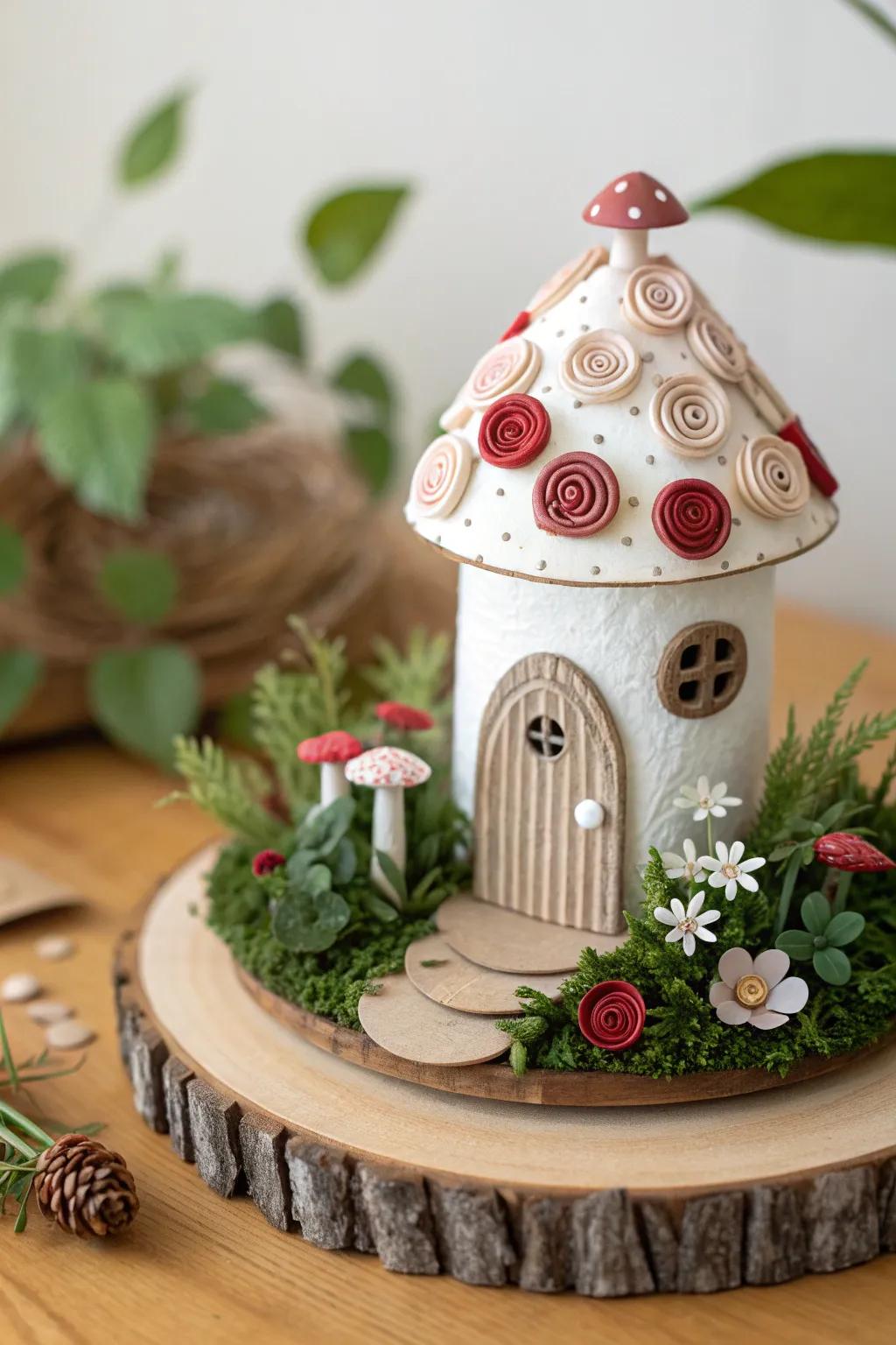 Step into a world of whimsy with this enchanting quilled fairy garden—where simplicity meets magic.