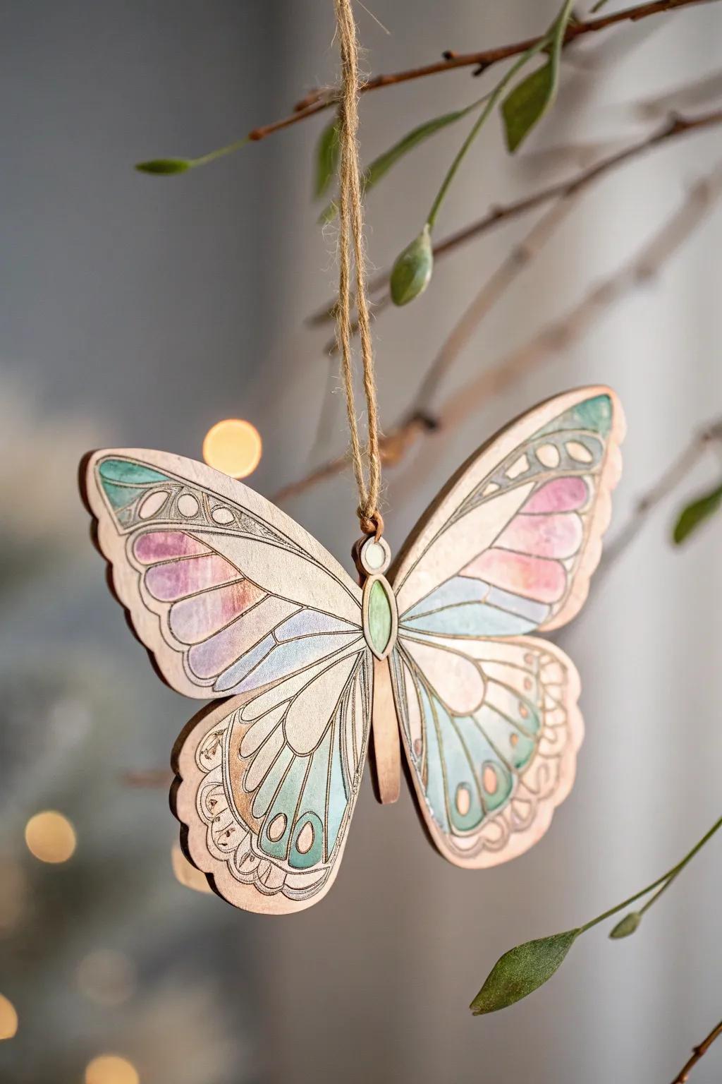 Elegance in transformation: Delicate butterfly ornaments as perfect quinceañera favors.