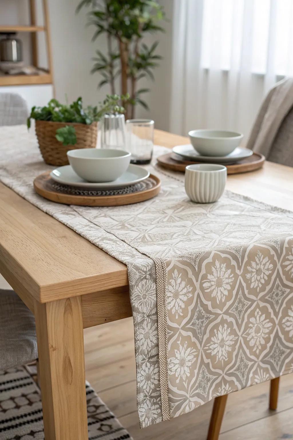 Transform your dining space with a touch of elegance — the perfect table runner for every season.