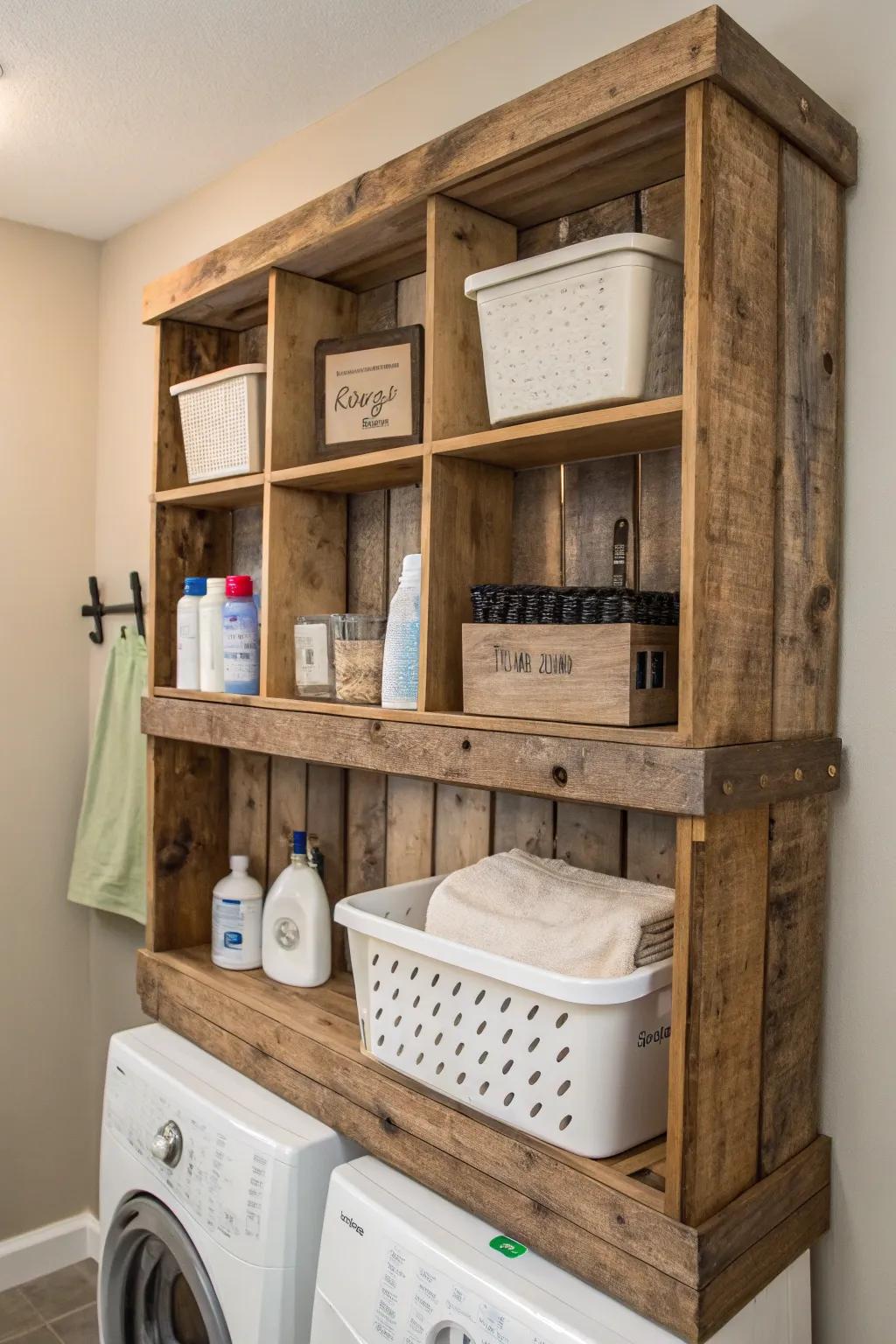 Elevate your laundry room with a stylish, handcrafted organizer.