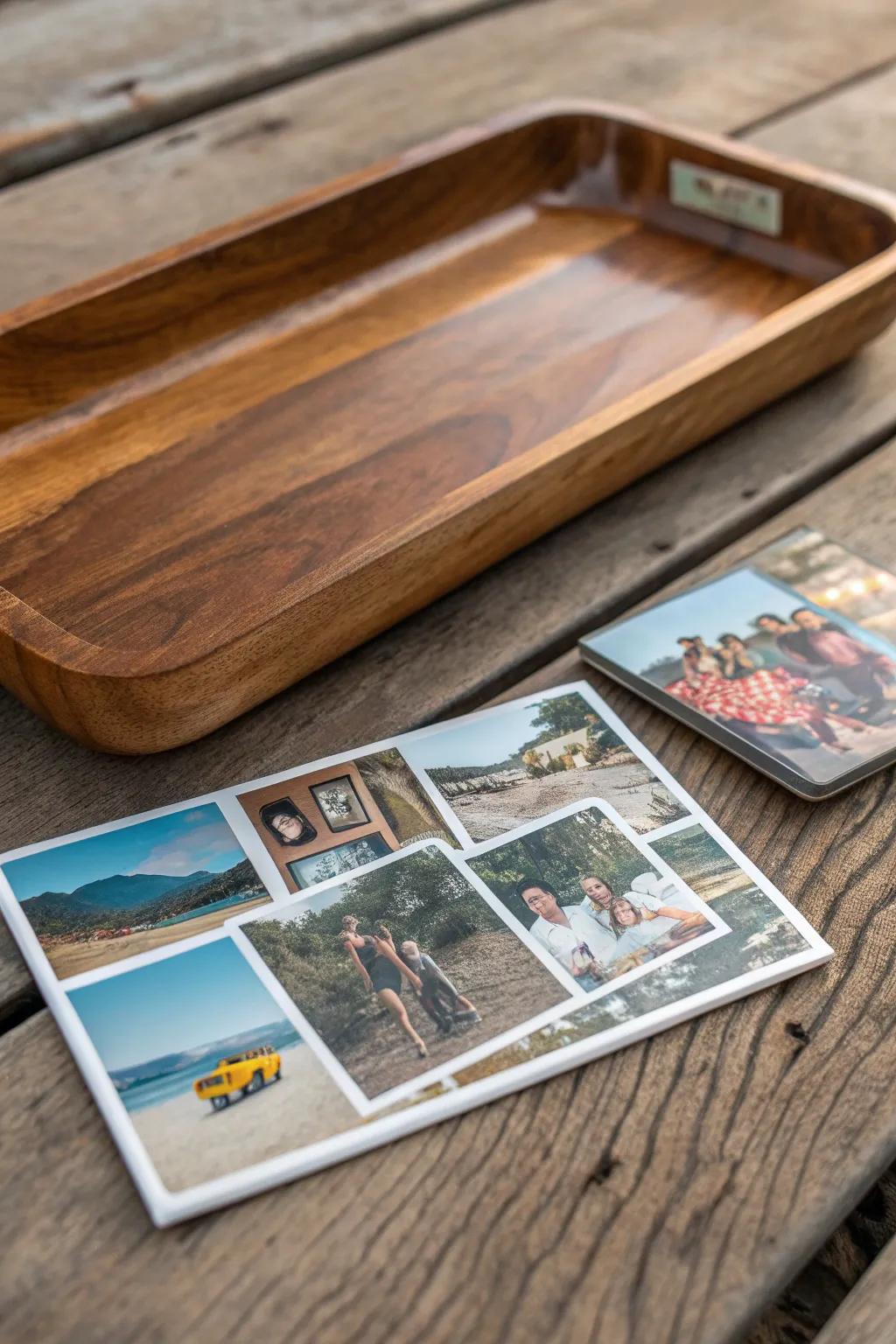 Capture memories in style with a custom photo rolling tray, where craftsmanship meets personal nostalgia.