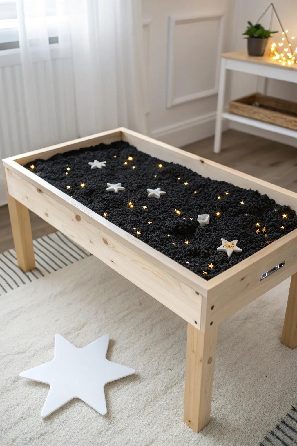 Ignite young imaginations with a cosmic sensory table adventure! 🚀✨