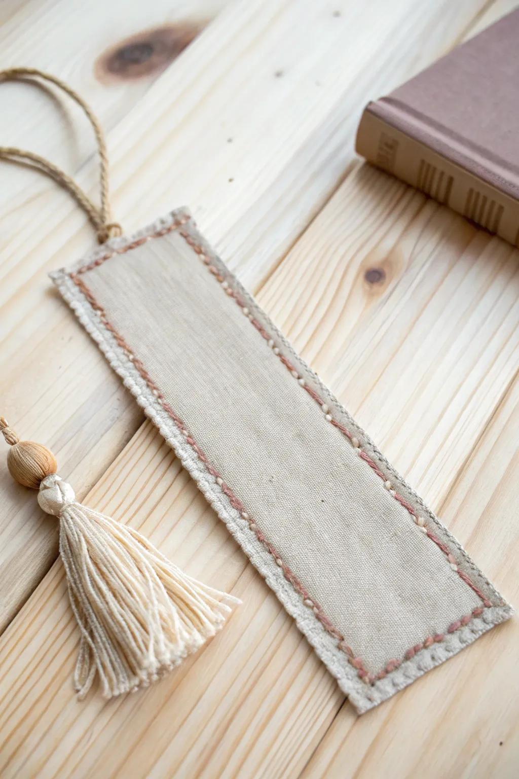 Elevate your reading experience with this beautifully crafted fabric bookmark—perfect for adding a touch of minimalist charm to your holiday gifts.