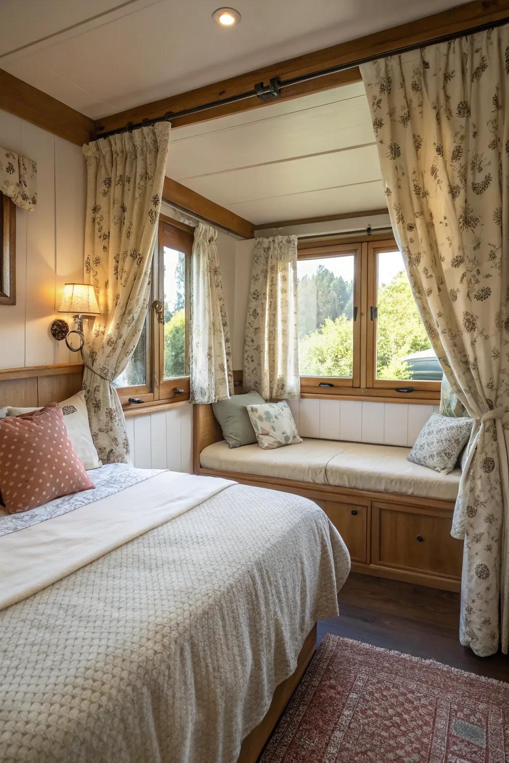 Cafe curtains offer charm and privacy, perfect for cozy settings.