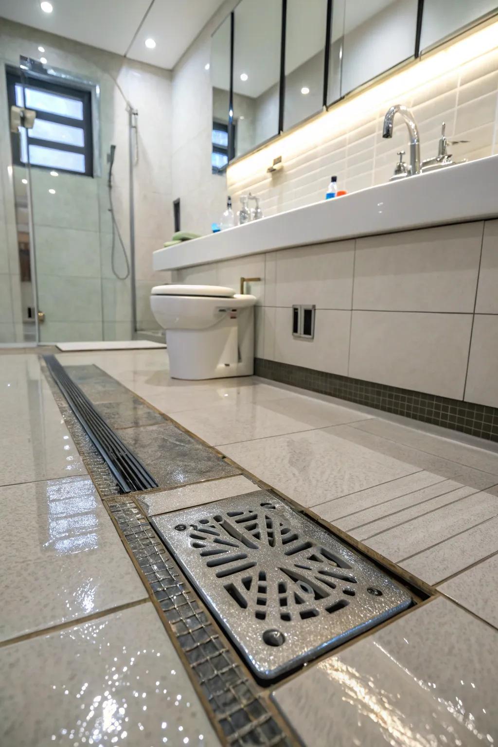 Water-sealed drains keep your bathroom fresh and clean.