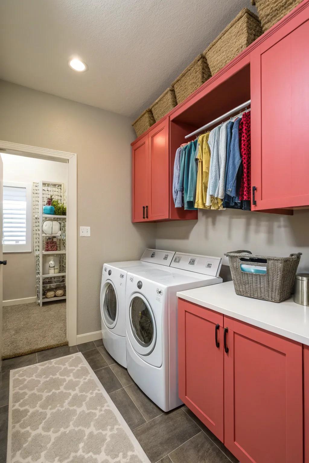 A pop of color adds character and energy.
