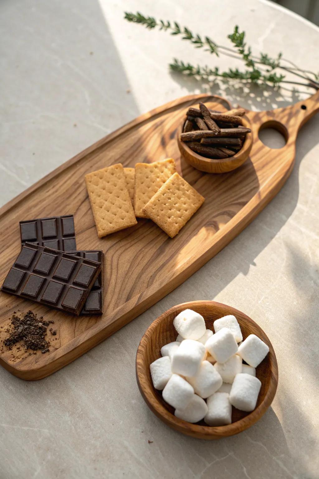 Elevate your s'mores experience with a touch of rustic elegance.
