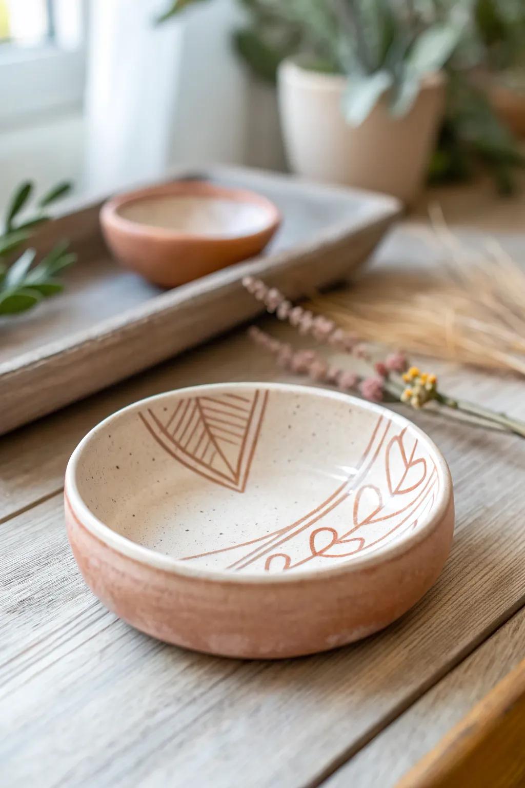 Elevate your space with a touch of minimalist elegance. These unique trinket dishes are perfect for organizing your cherished items.