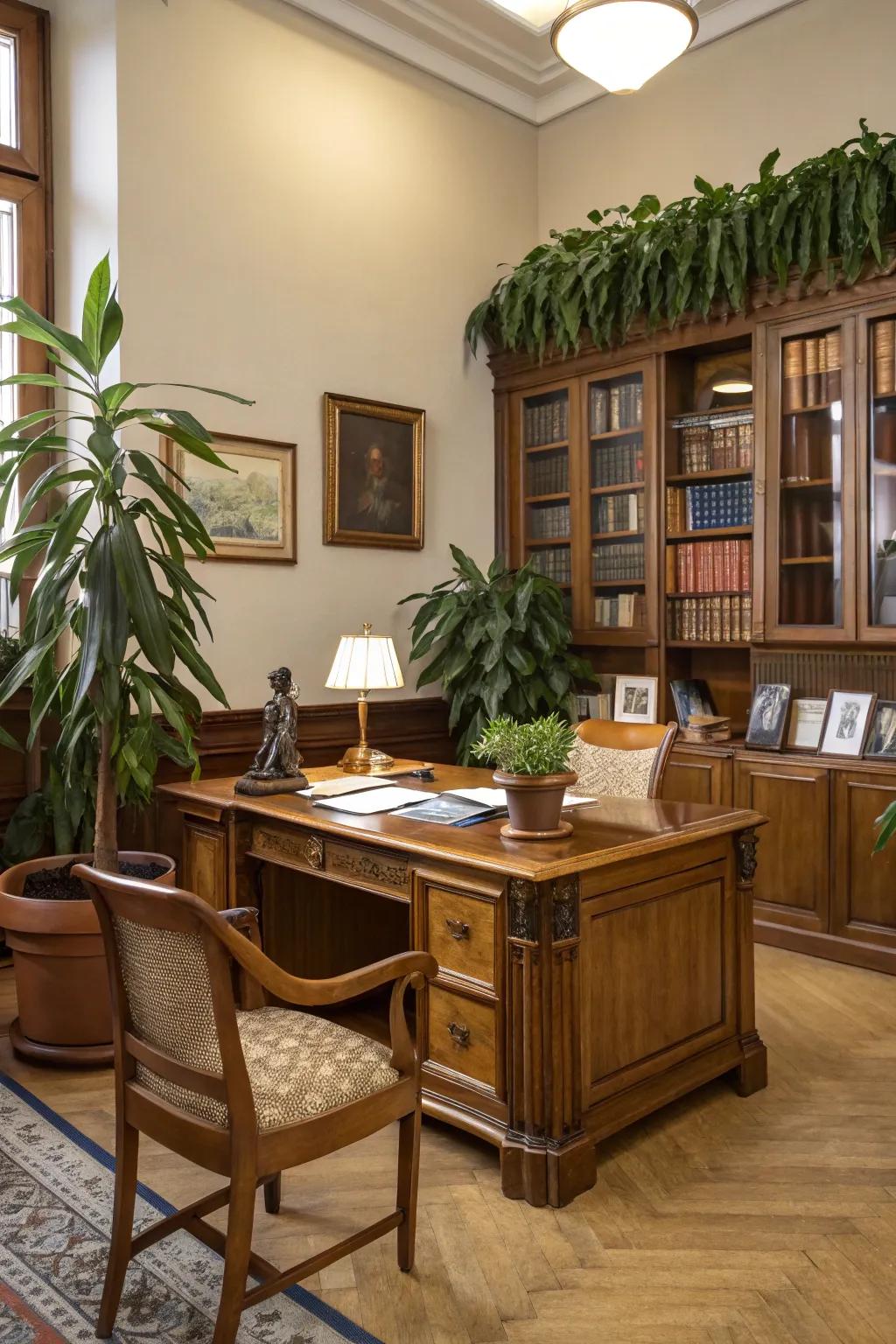 Greenery that brings life and freshness to your office.