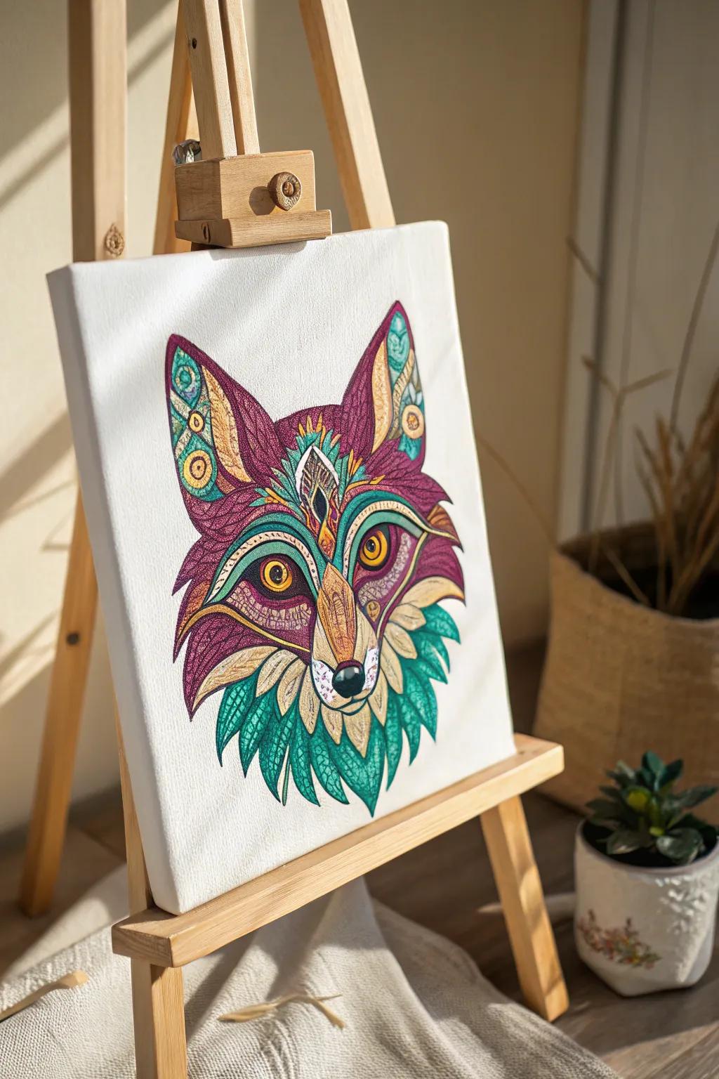 Unleash your inner artist with a surreal twist on wildlife art. 🦊✨