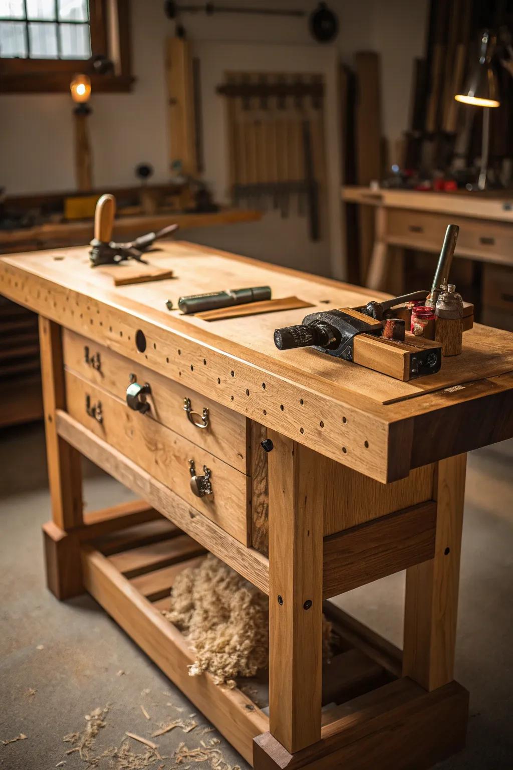 Upgrade your workspace: Experience the comfort of an ergonomically designed workbench.